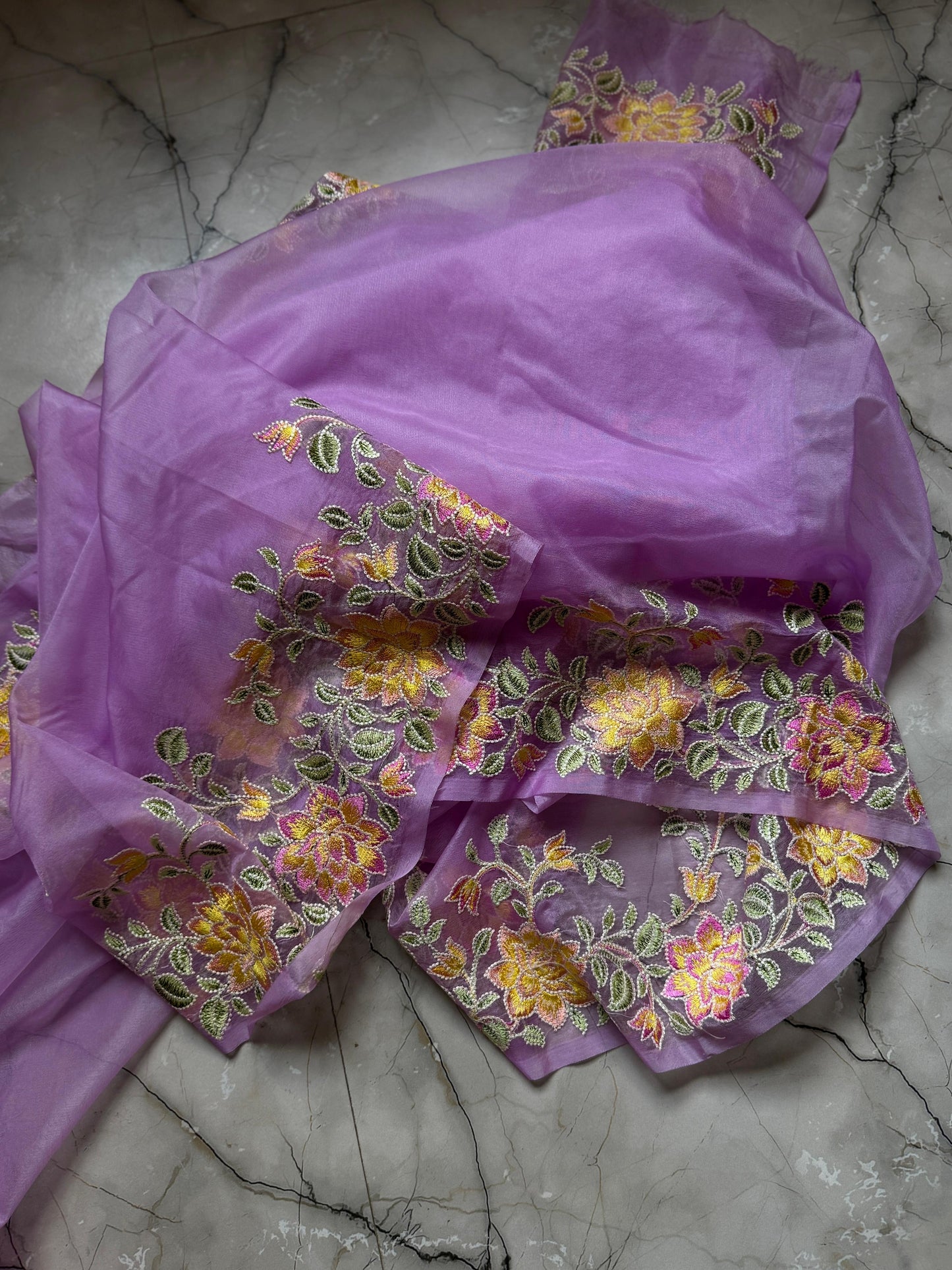 Banarasi Kora organza sarees with embroidery work