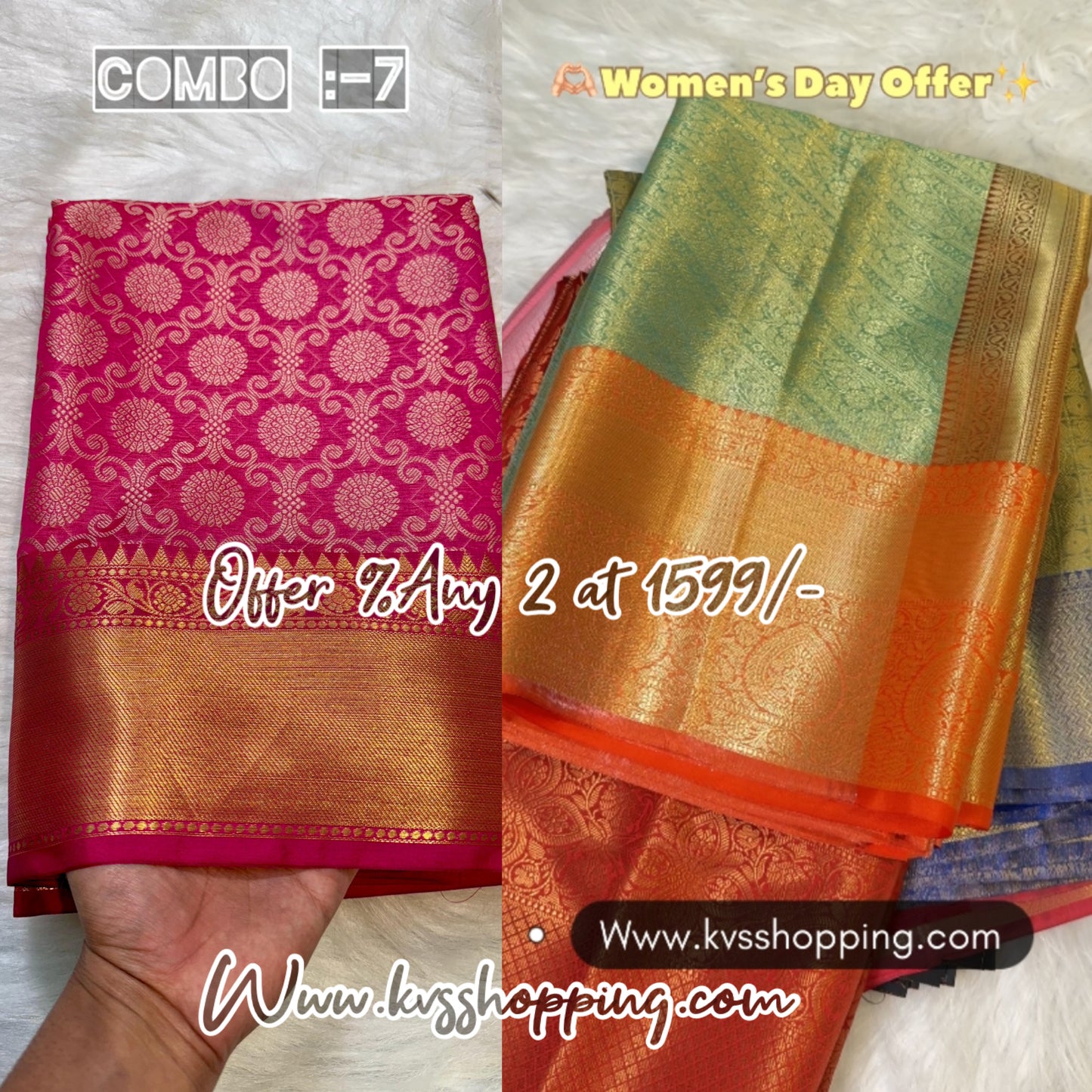Pick any 2 Sareea at 1599/- Banarasi