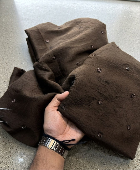 Anand Coffee Crush trending beads saree