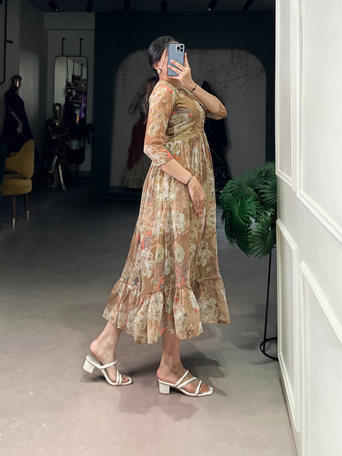 Georgette Floral Gowns for summer