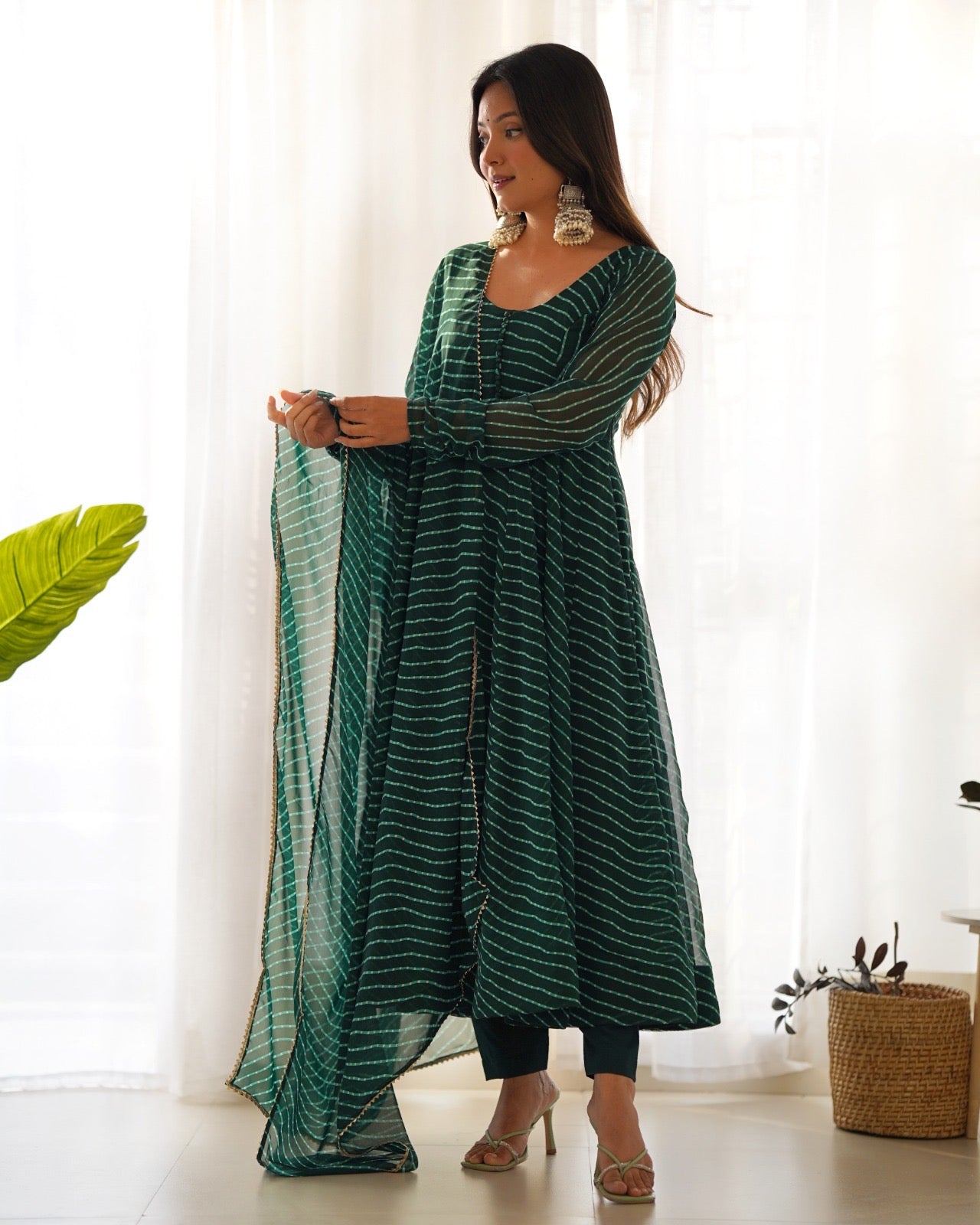 Laheriya Print Gowns fully Stitched