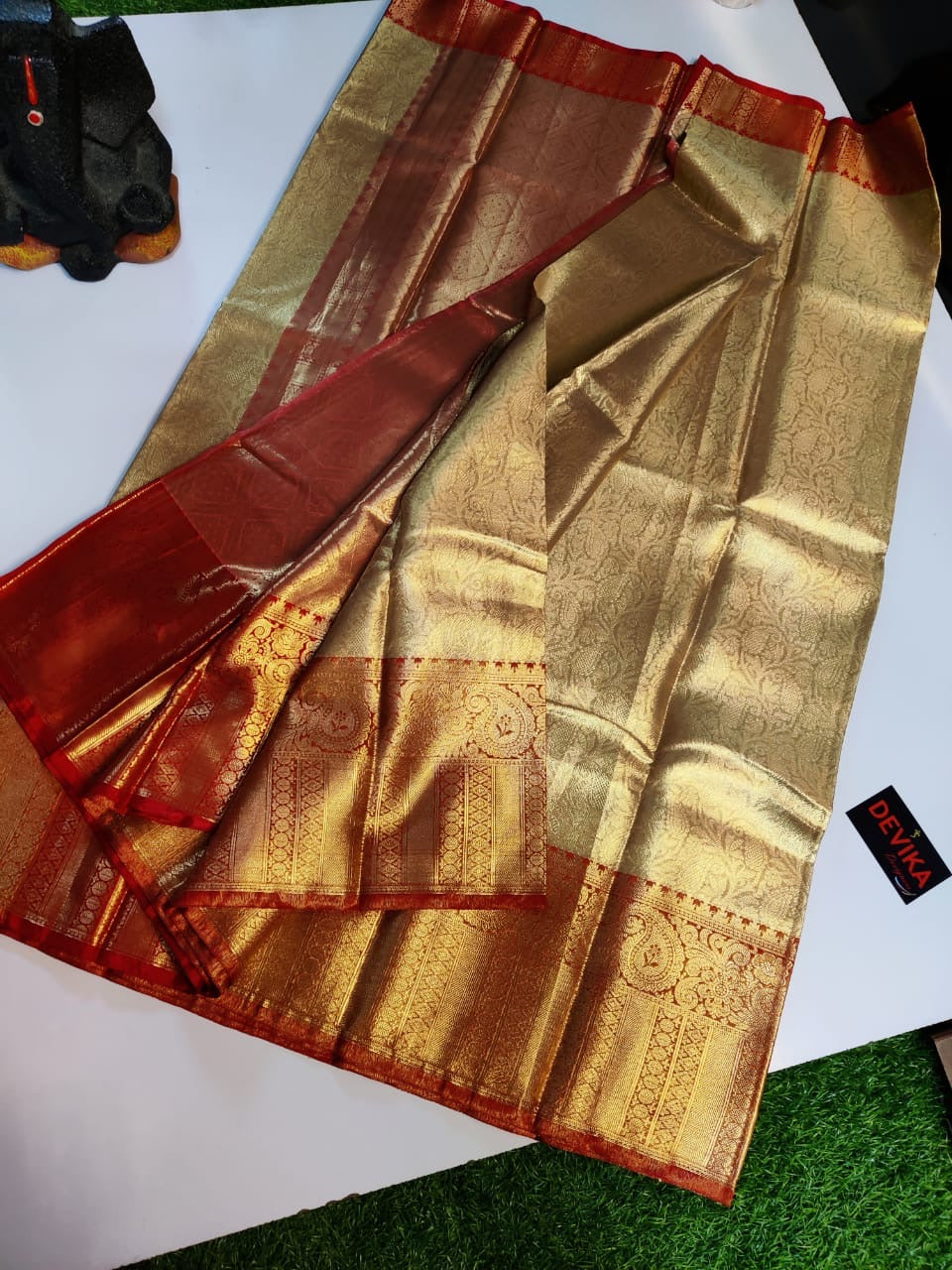 Banarasi semi pattu tissue sarees