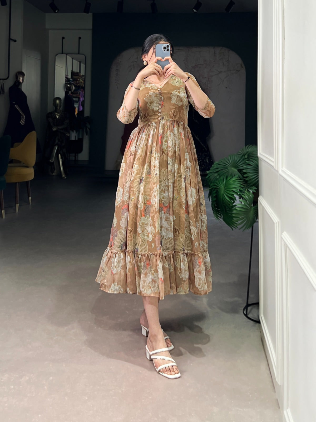 Georgette Floral Gowns for summer
