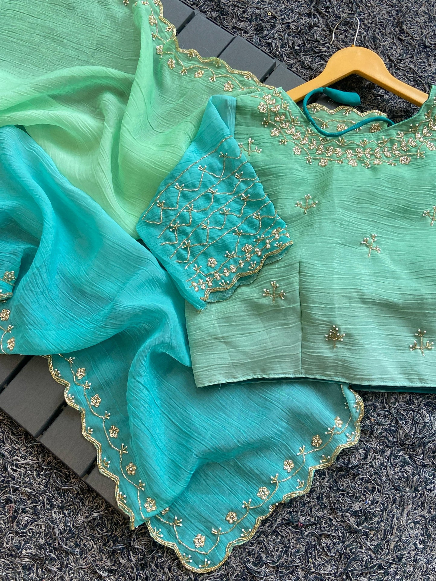 Handcrafted Luxe Stitched Work Blouse Sarees