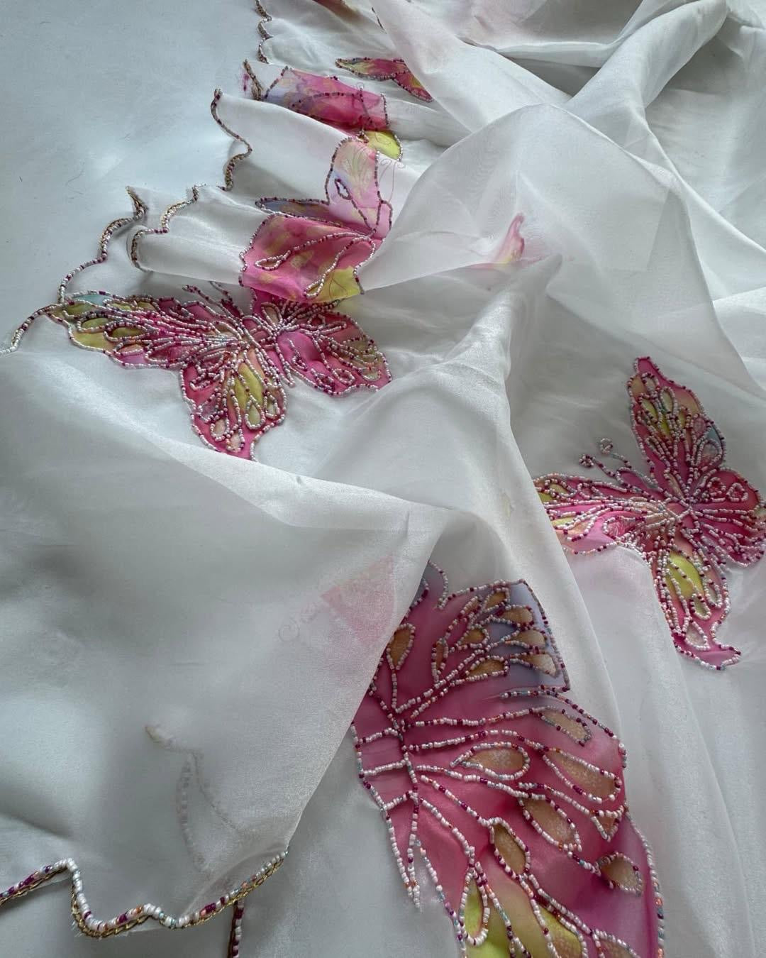 Butterfly Organza Sarees Budget