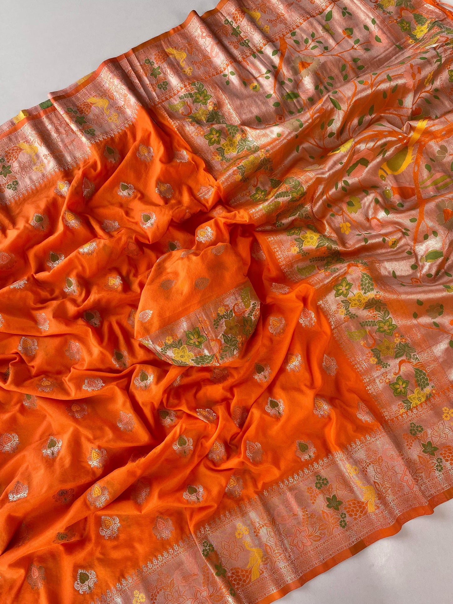Crape Dola silk with Paithani zari luxe saree