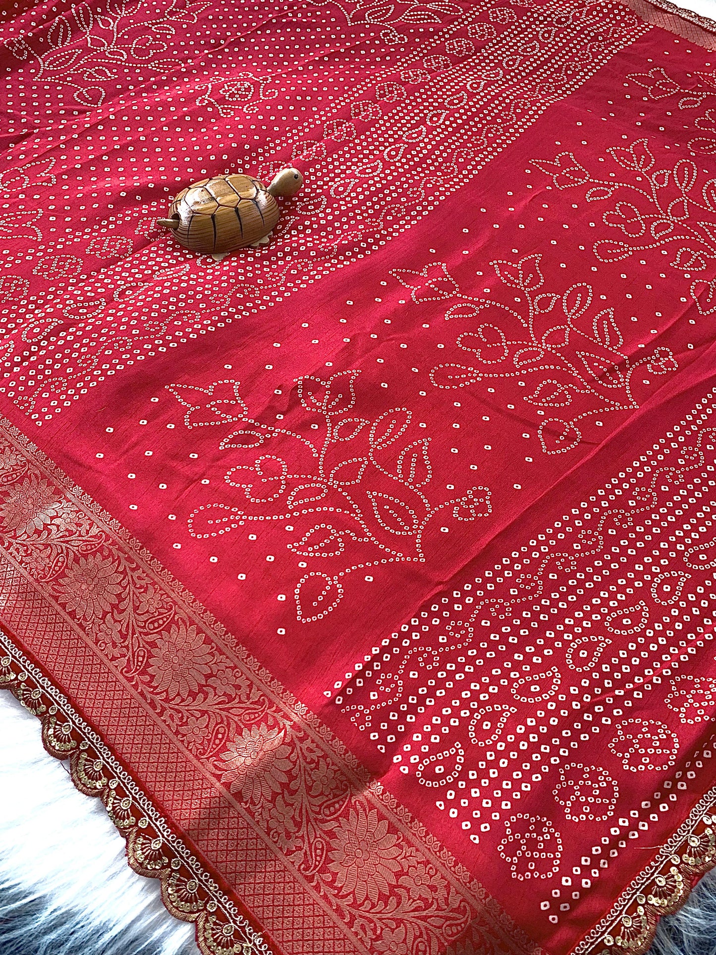 Dola silk Desginer Saree with stitched Blosue
