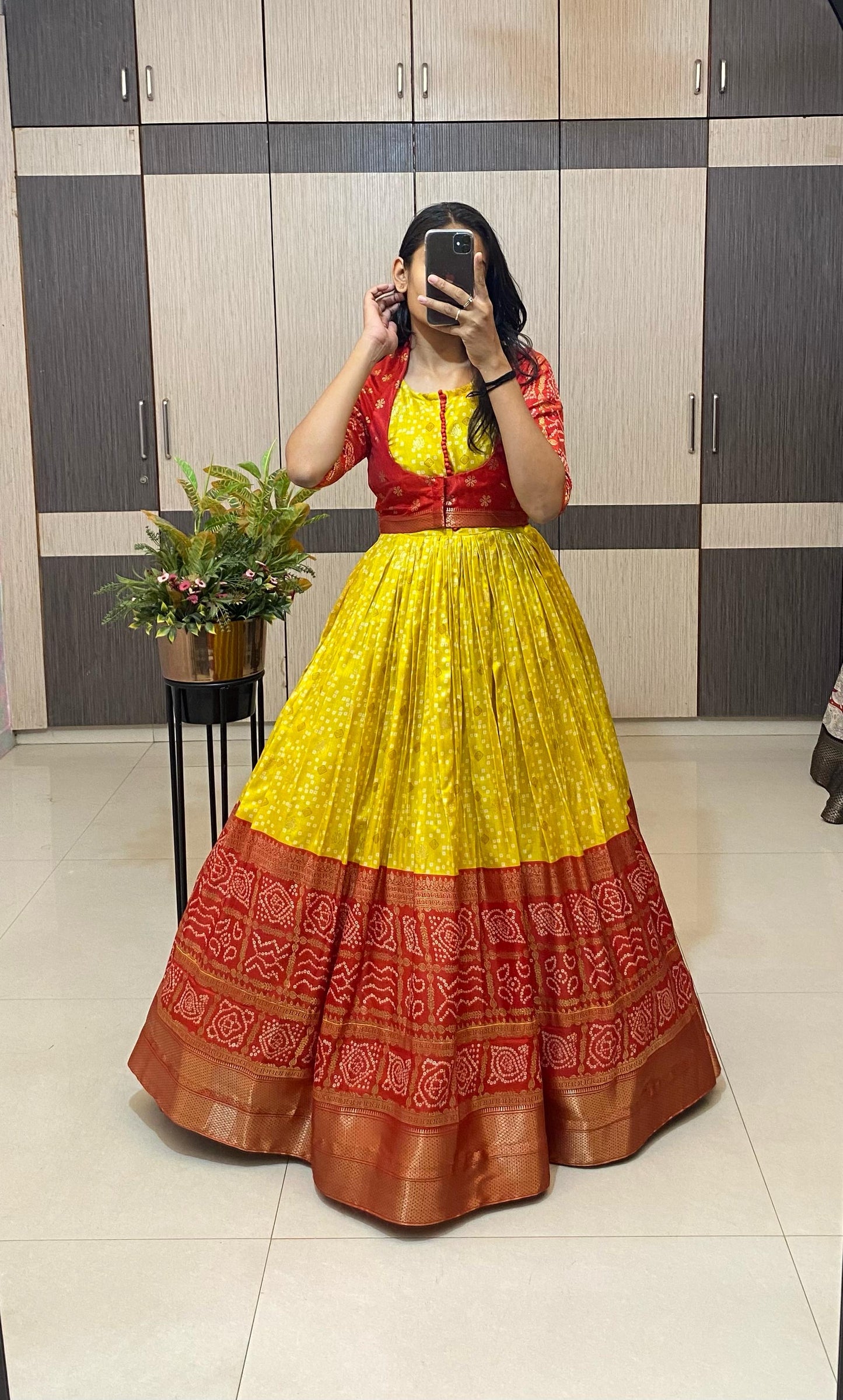 Ikkat 2 in one long gowns