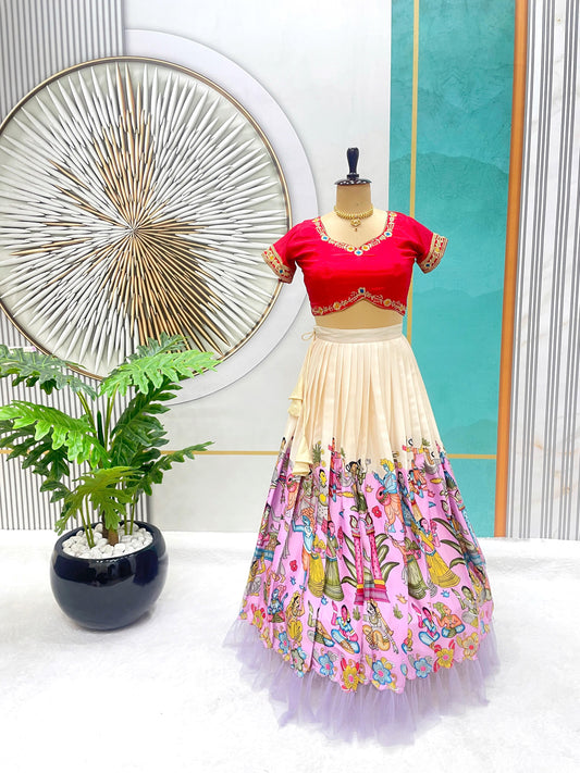 Kalamkari Embroidery Lehenga set