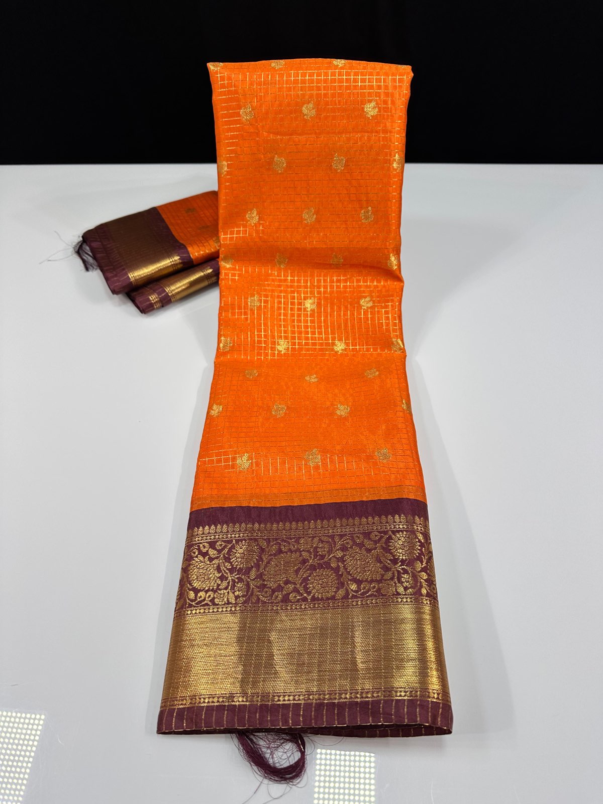 Classic Semi Gadwal Check Sarees