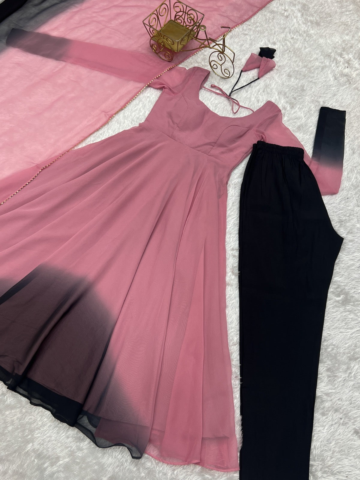 Rainbow Colour Anarkali Gowns