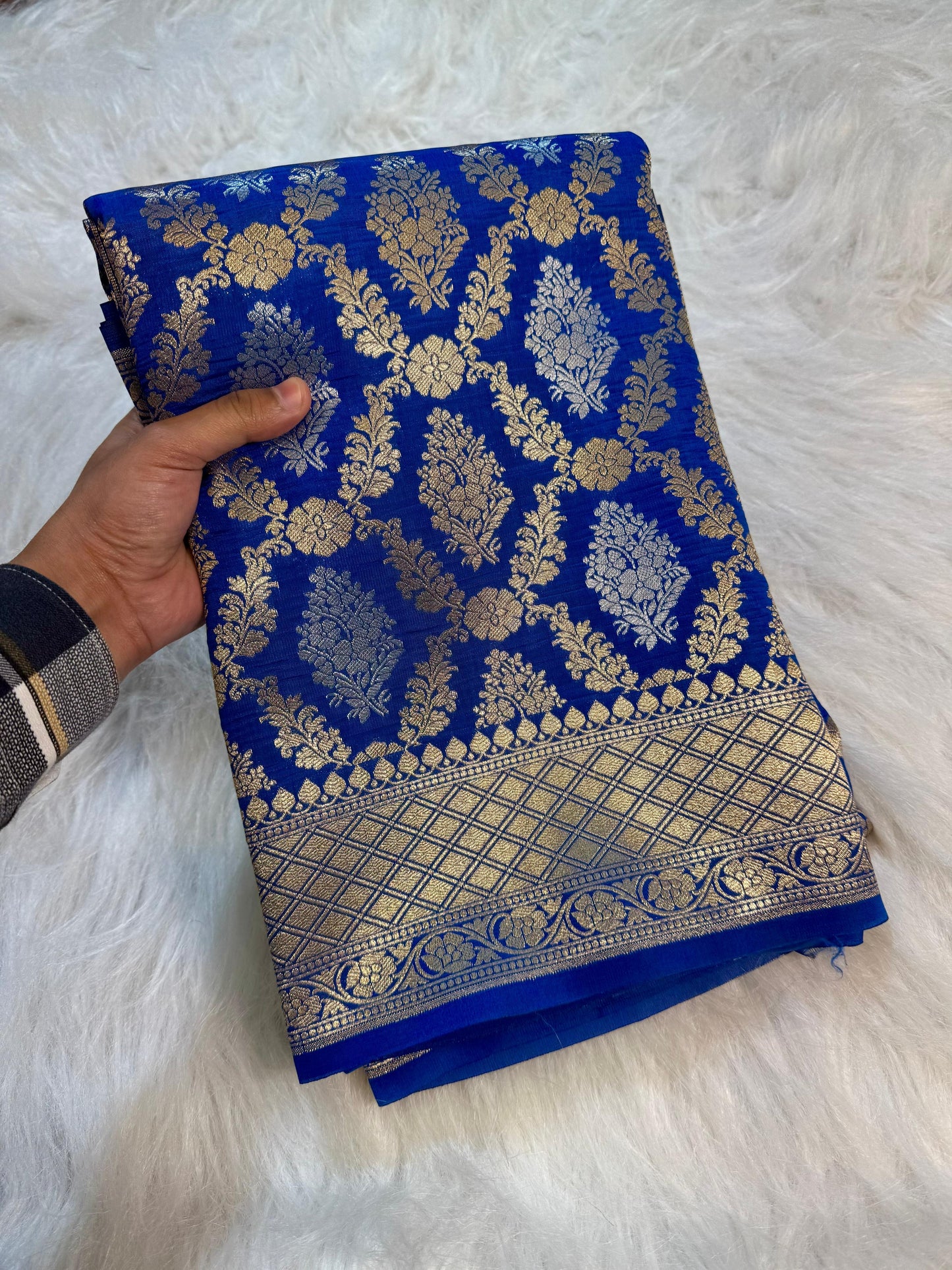 Amabani Mam inspired Banarasi Soft Katan silk