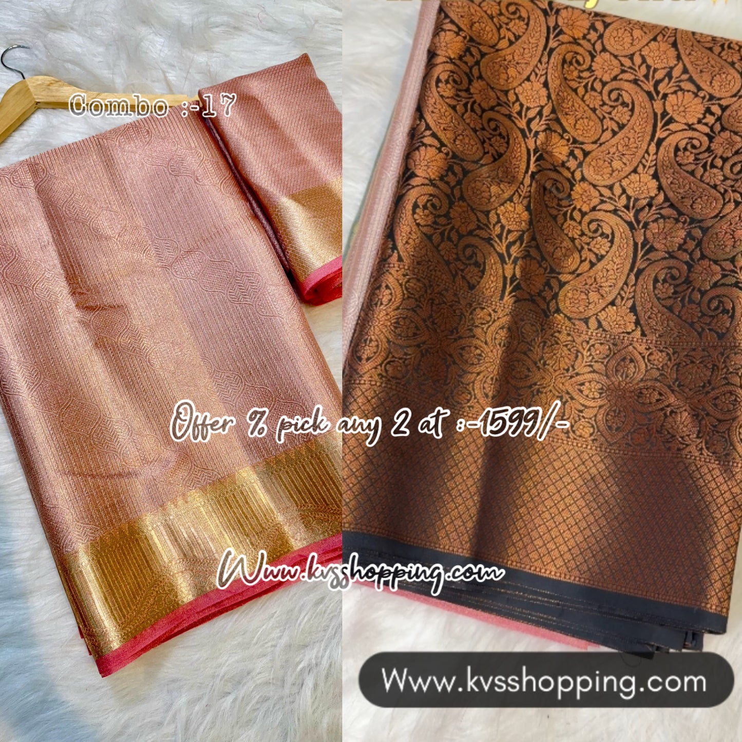 Pick any 2 Sareea at 1599/- Banarasi