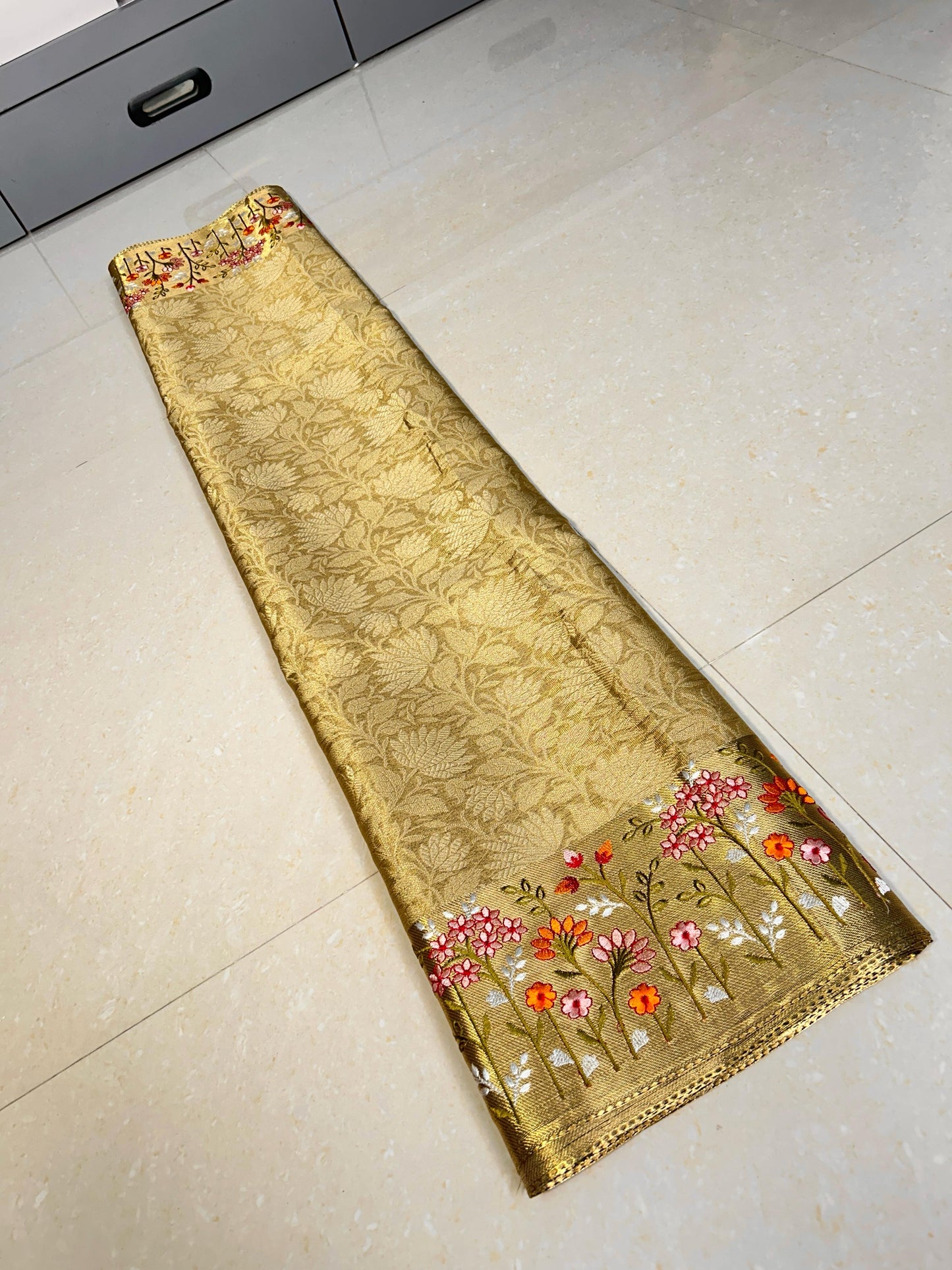 Embroidery Work saree tissue saree budget