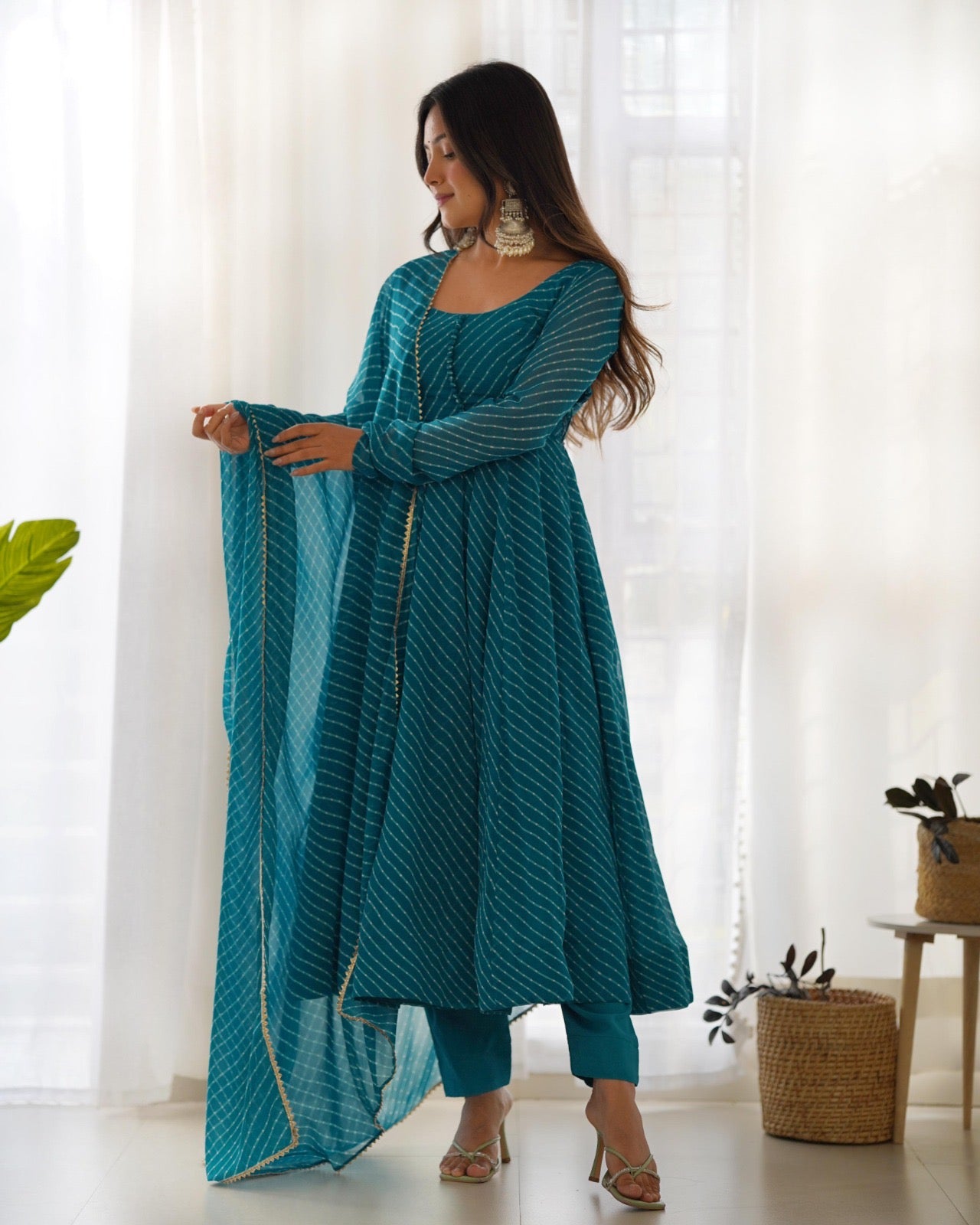 Laheriya Print Gowns fully Stitched