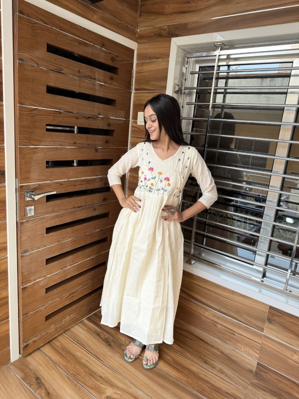 Summer Pure Khadi Cotton Gown