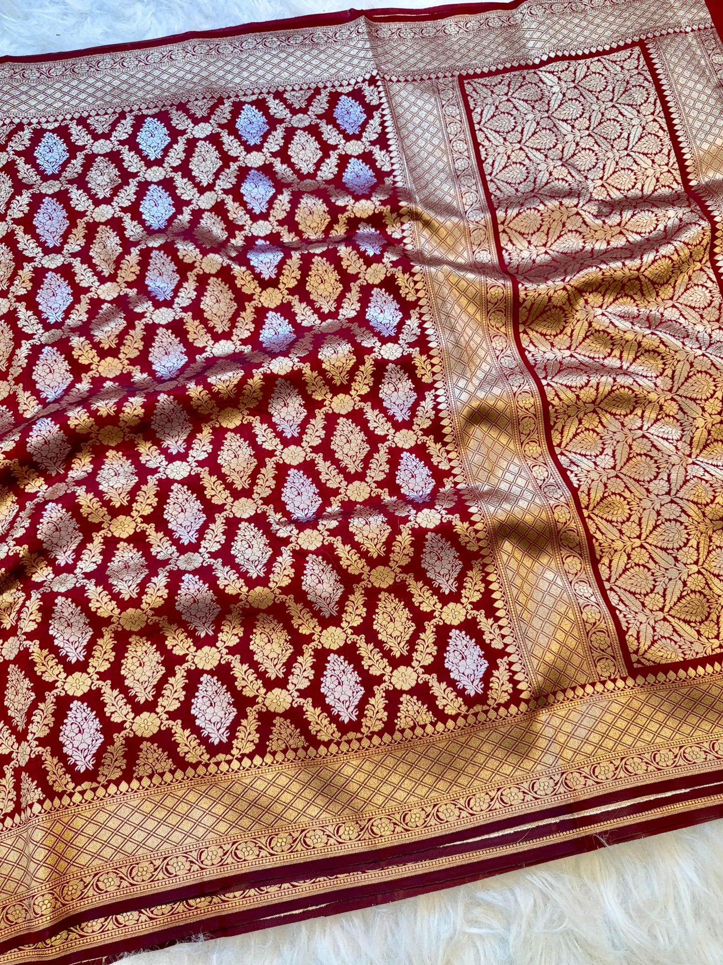 Amabani Mam inspired Banarasi Soft Katan silk