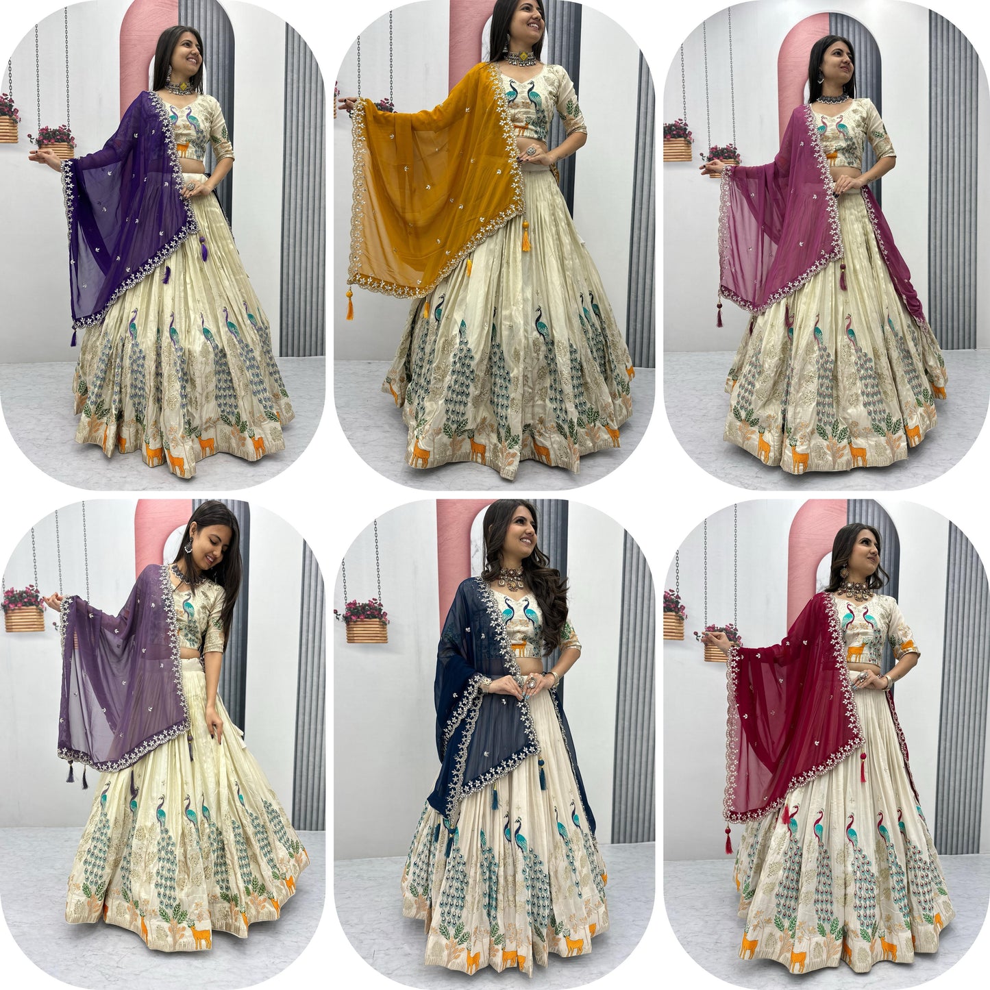 Peacock Lehengas With Desginer wear