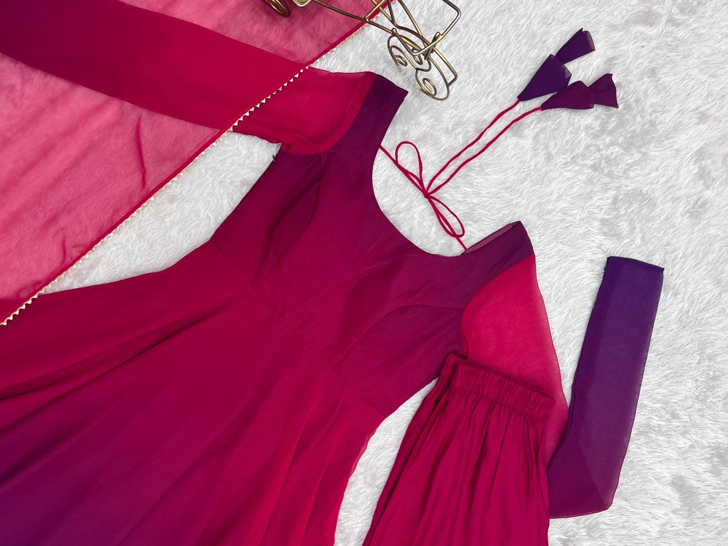 Rainbow Colour Anarkali Gowns