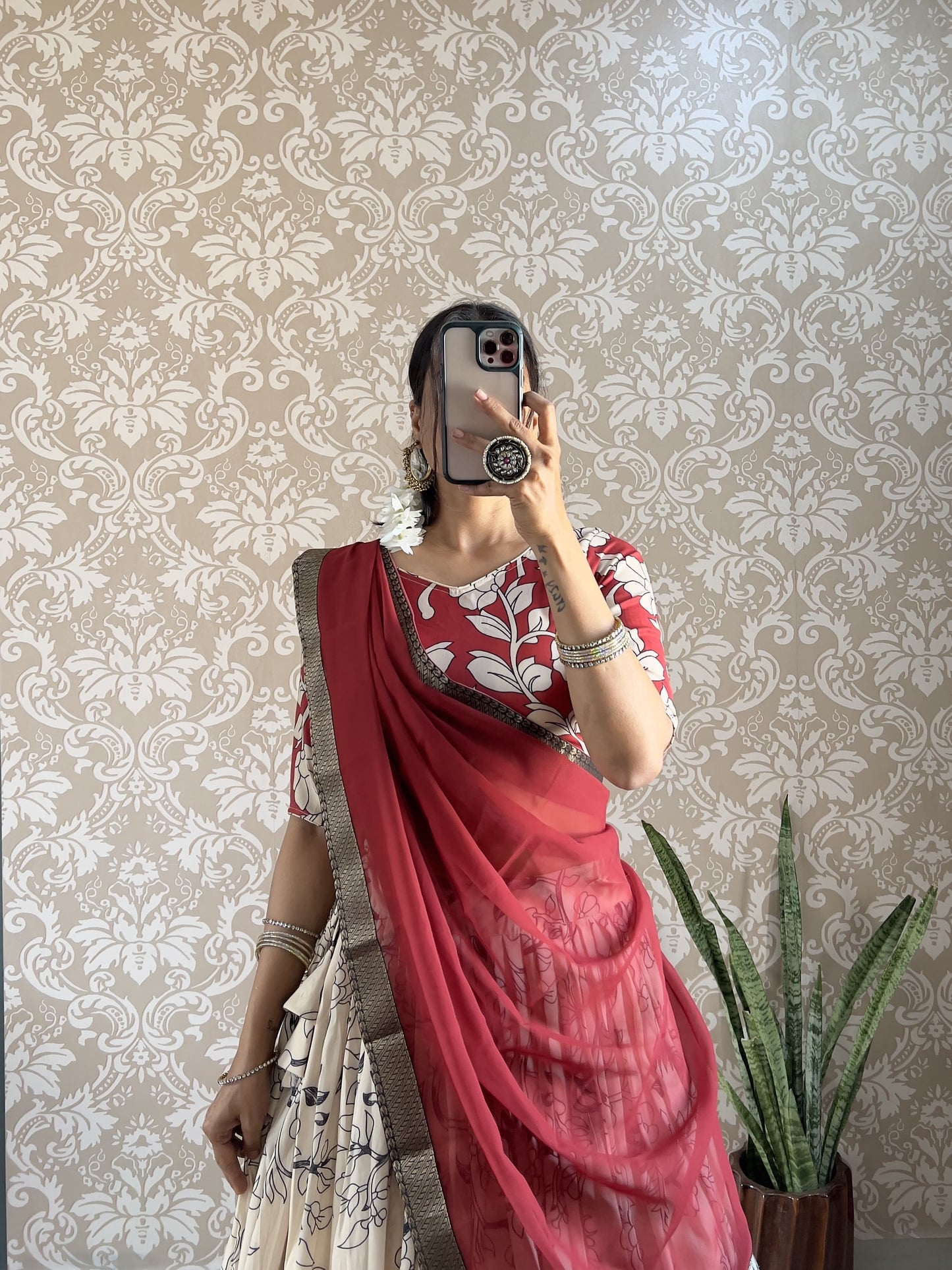 Kalamkari printed fully stitched Lehenga sets