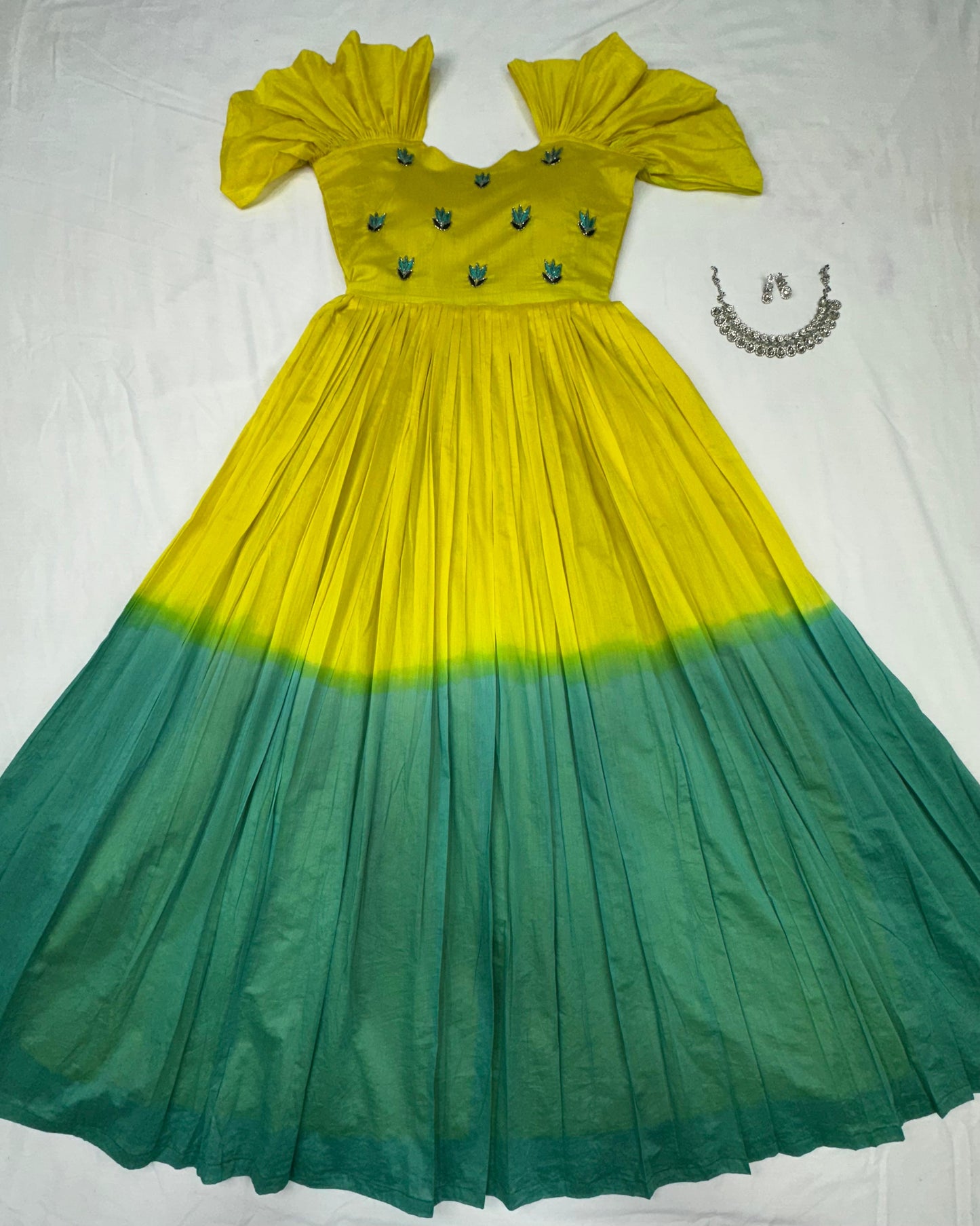 Duel shade handwork gowns