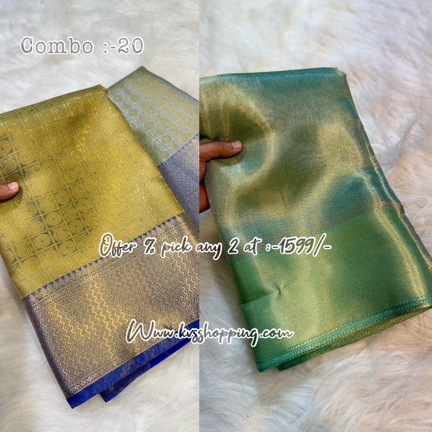 Pick any 2 Sareea at 1599/- Banarasi