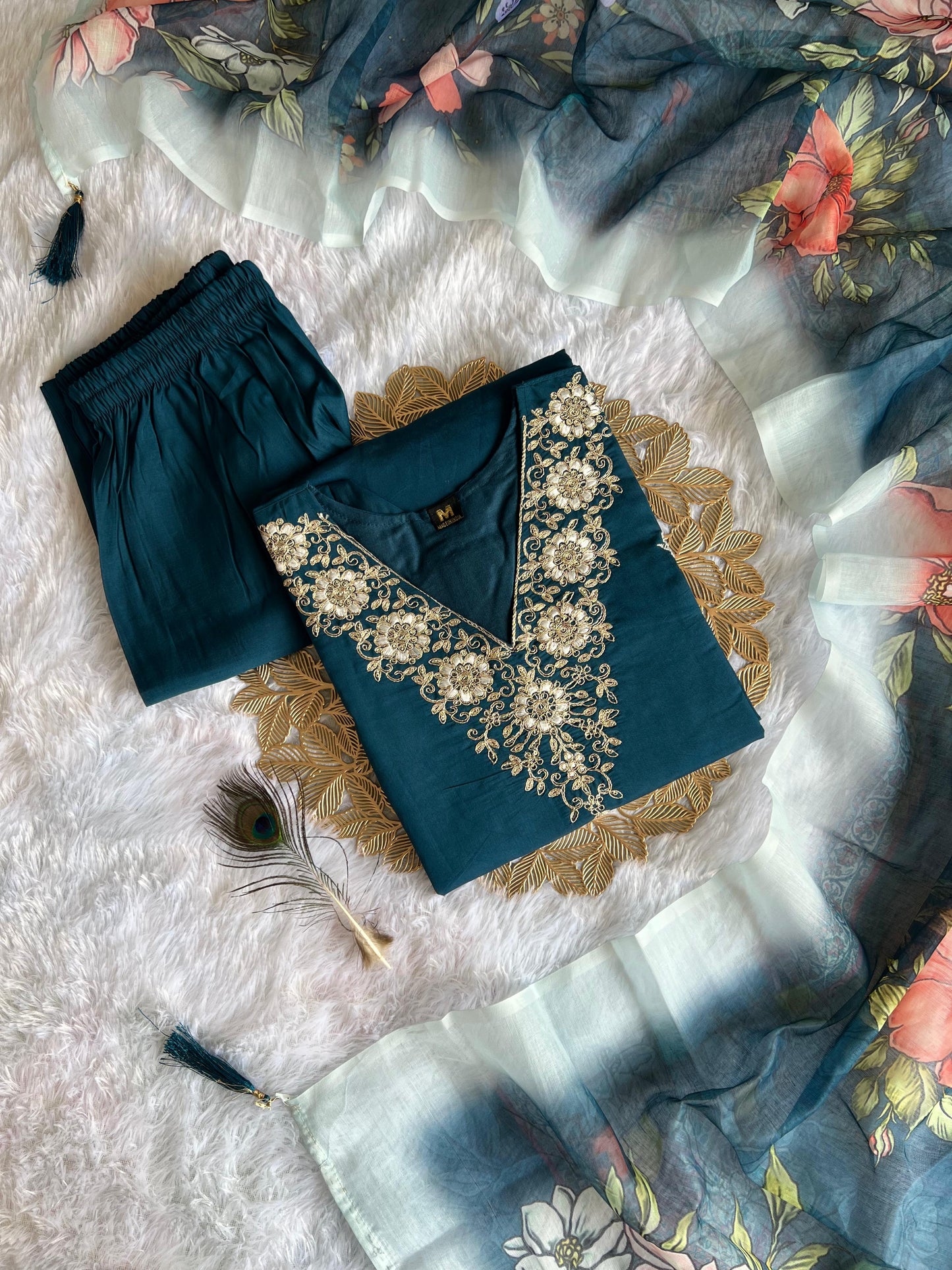 3 Pieces Designer Kurti Sets
