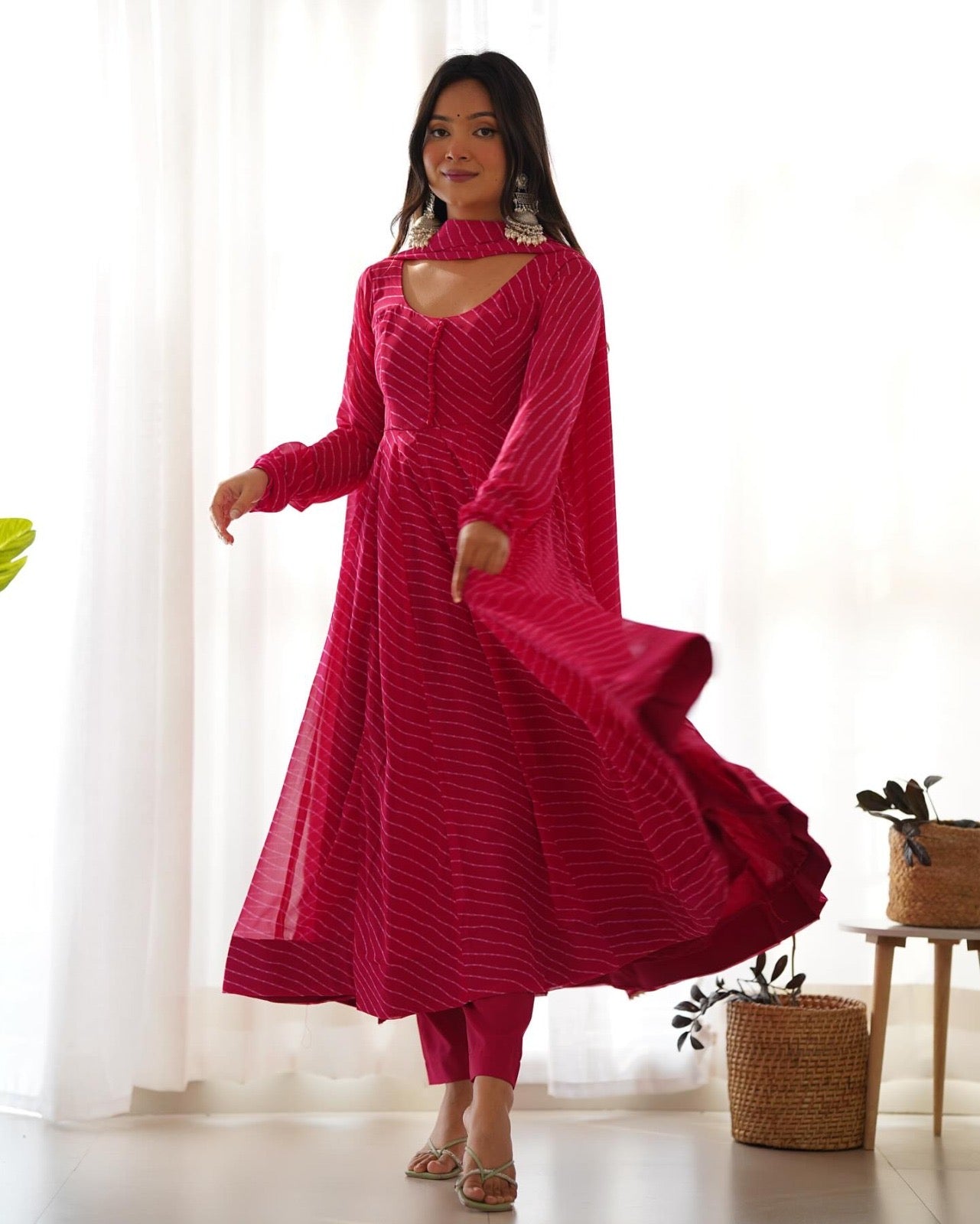 Laheriya Print Gowns fully Stitched
