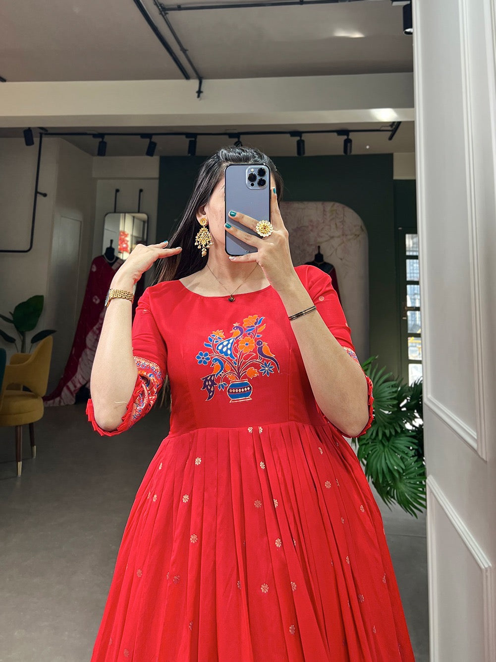 Paithani Gown for Ugadi