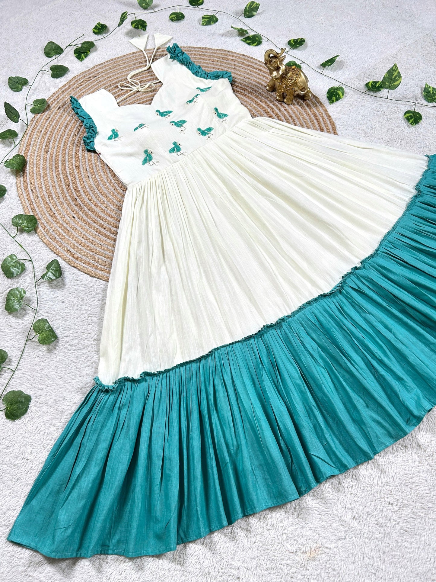 Mull mull maggam work gowns