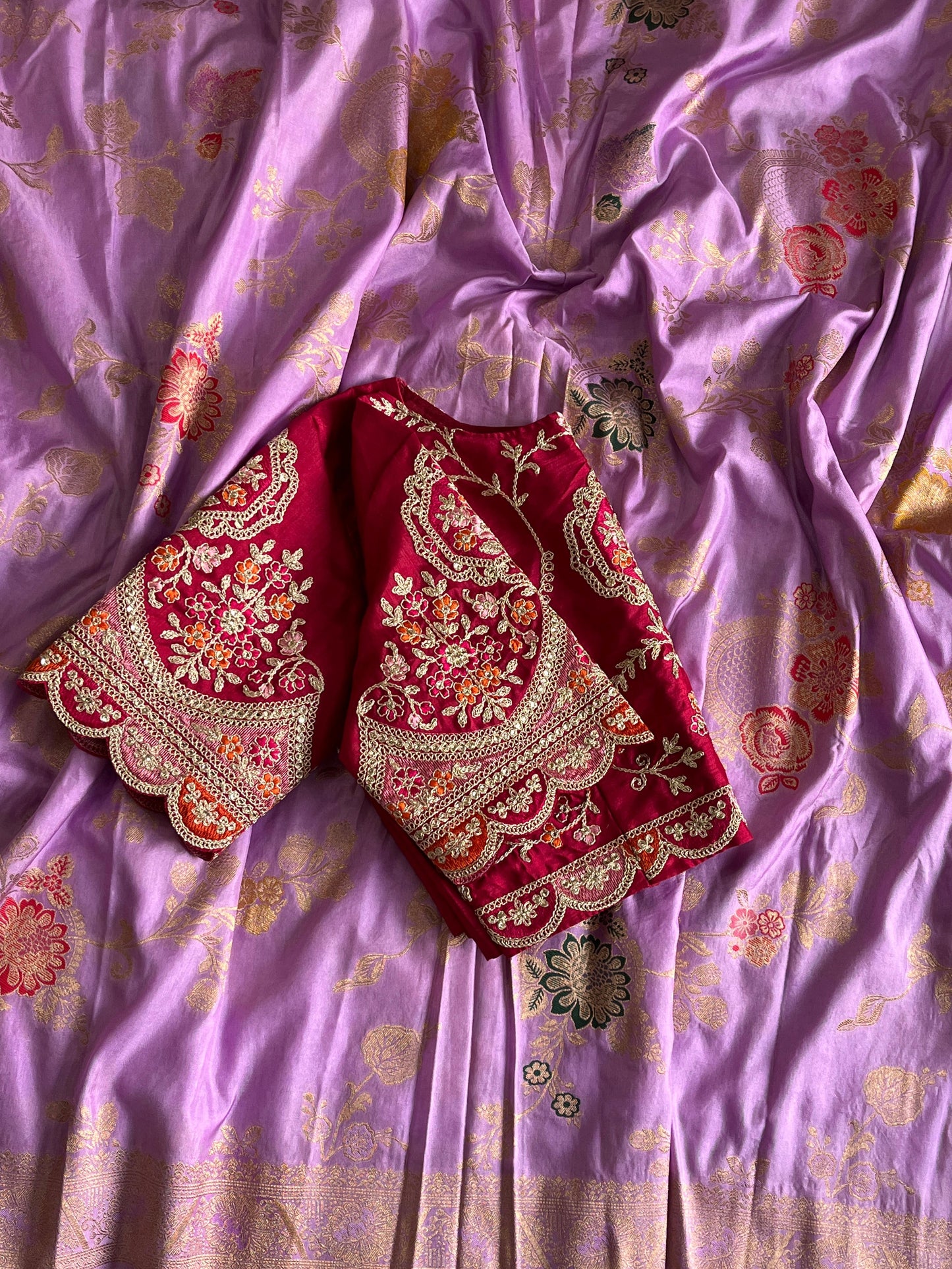 Saree With Stitched Blouse Luxe