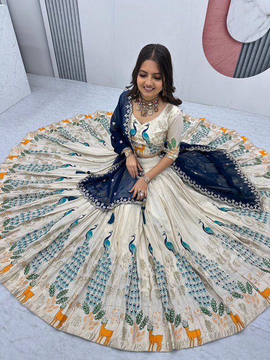 Peacock Lehengas With Desginer wear