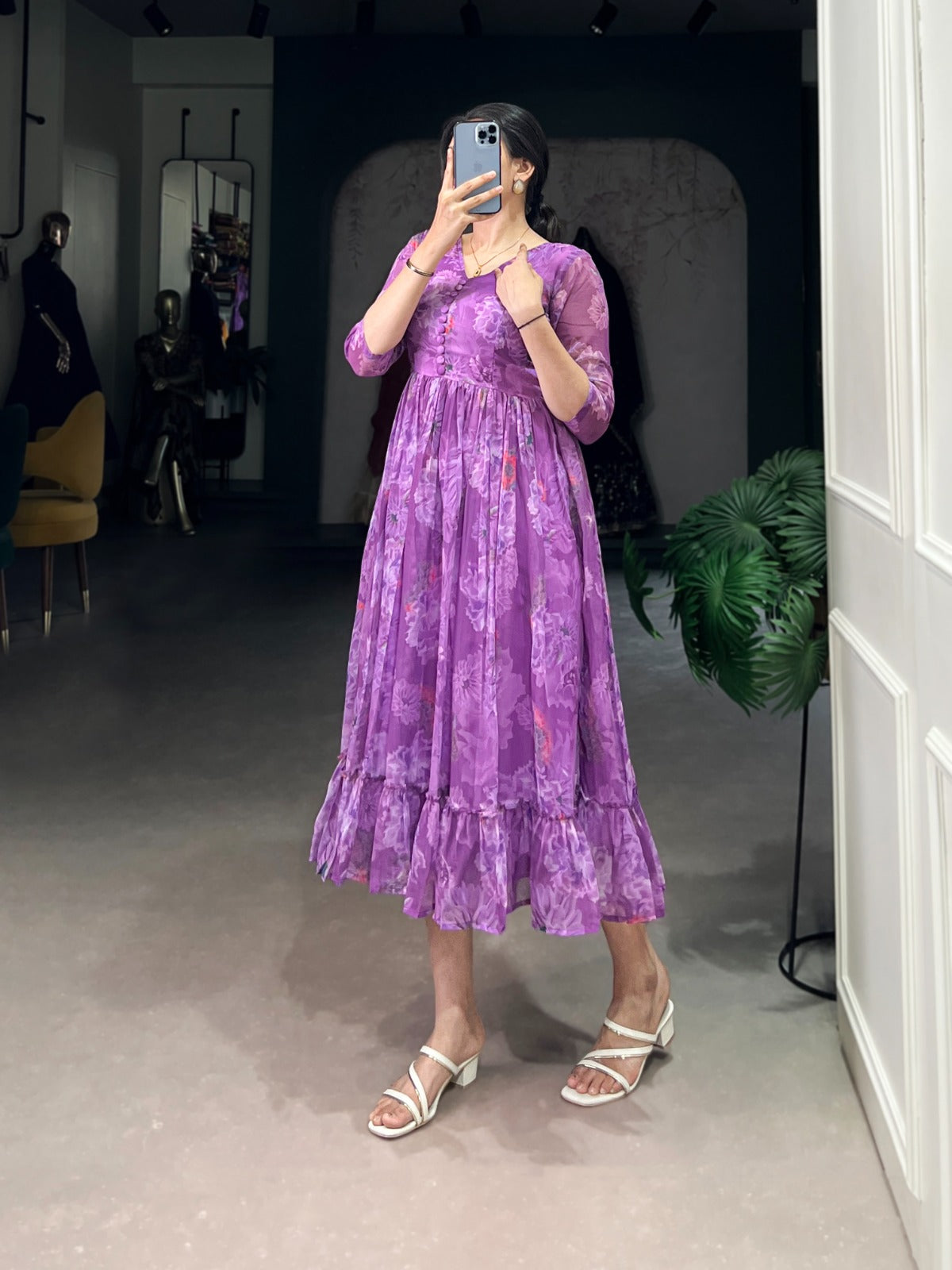 Georgette Floral Gowns for summer