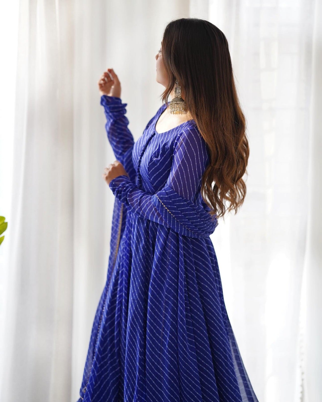 Laheriya Print Gowns fully Stitched
