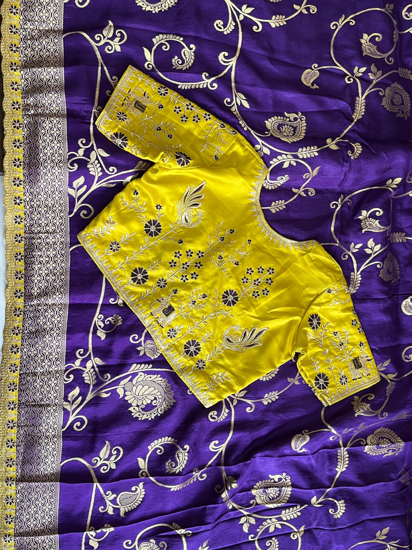 Banarasi Pattu saree with stitched Blouses