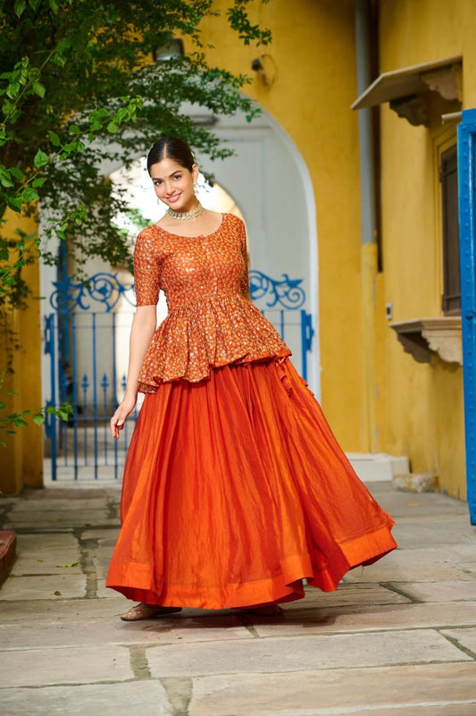 Peplum twril magic lehenga sets for Dancing