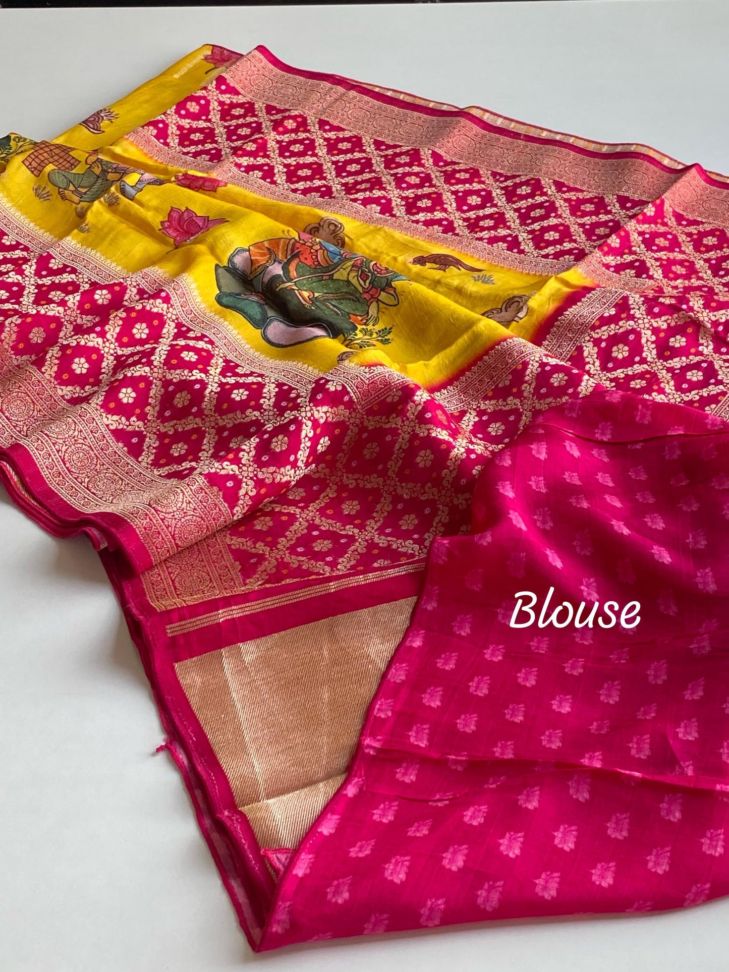 Georgette Kalamkari luxe saree