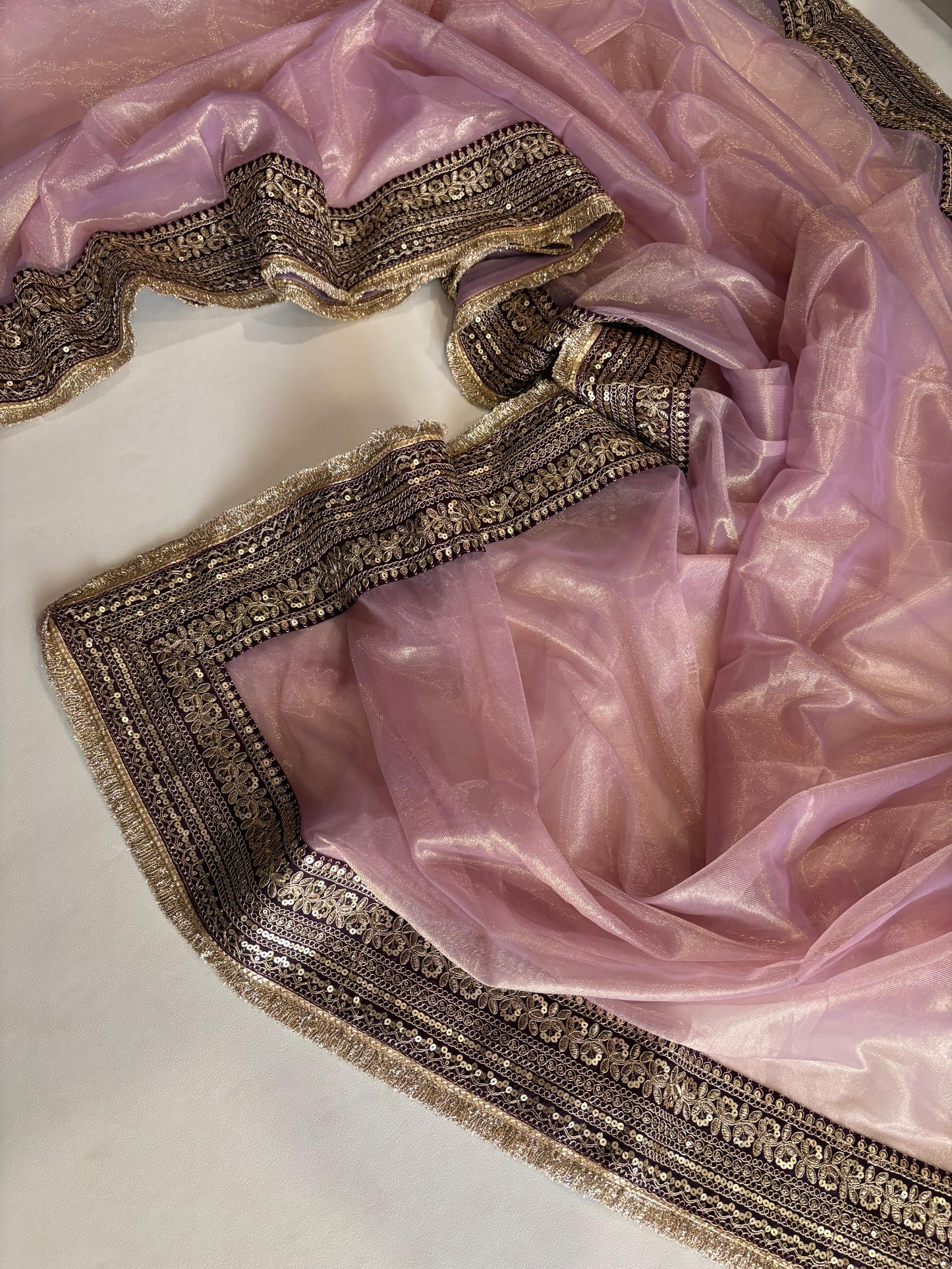 Desginer sequence luxe sarees with stitched blouse
