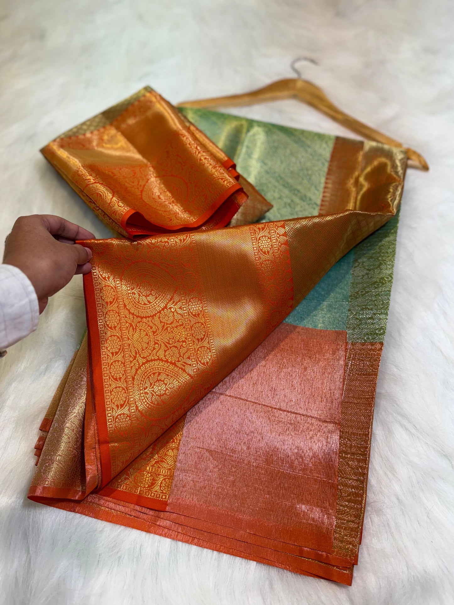 Banarasi Pastel soft tissue sarees