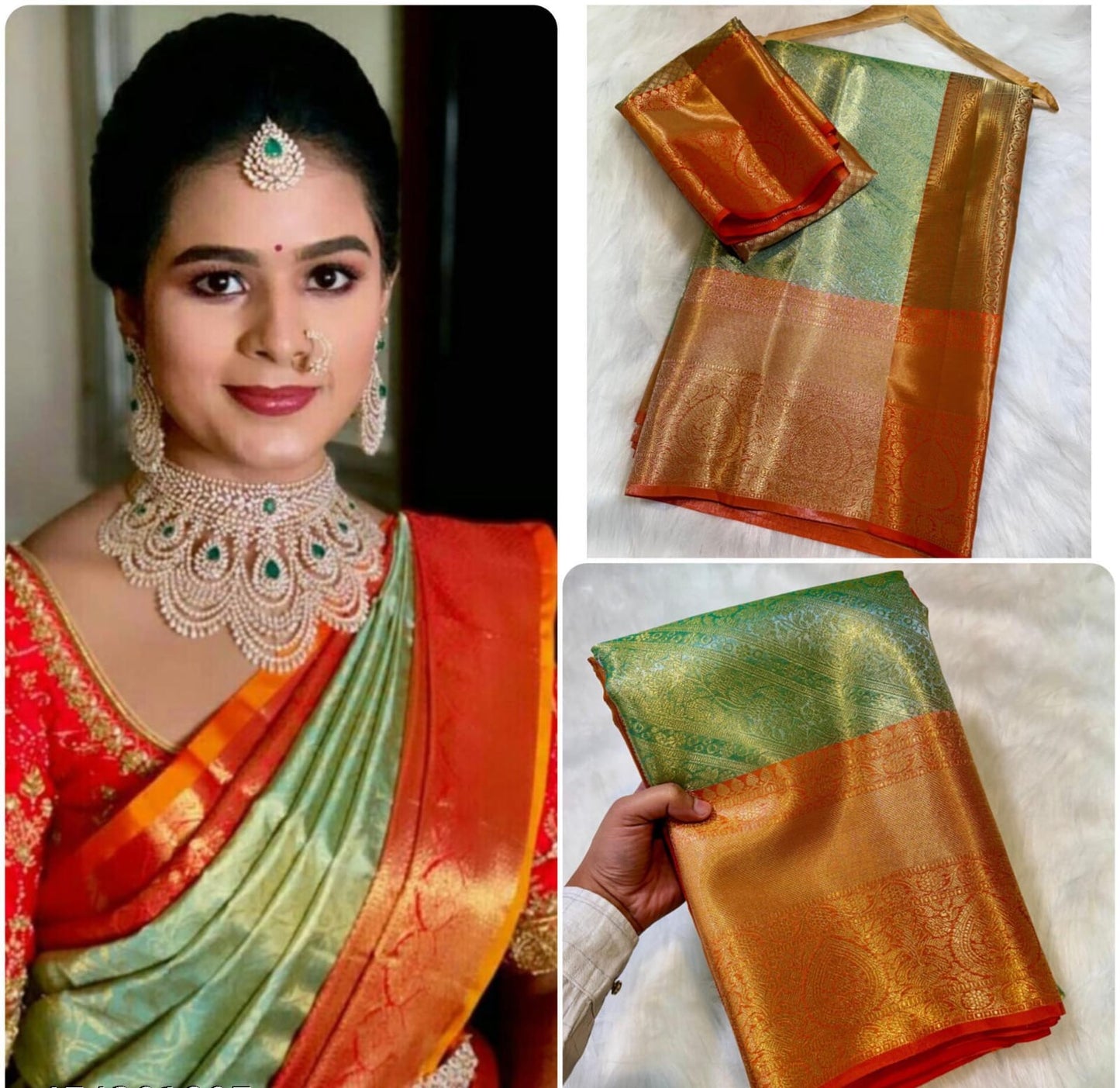 Banarasi Pastel soft tissue sarees