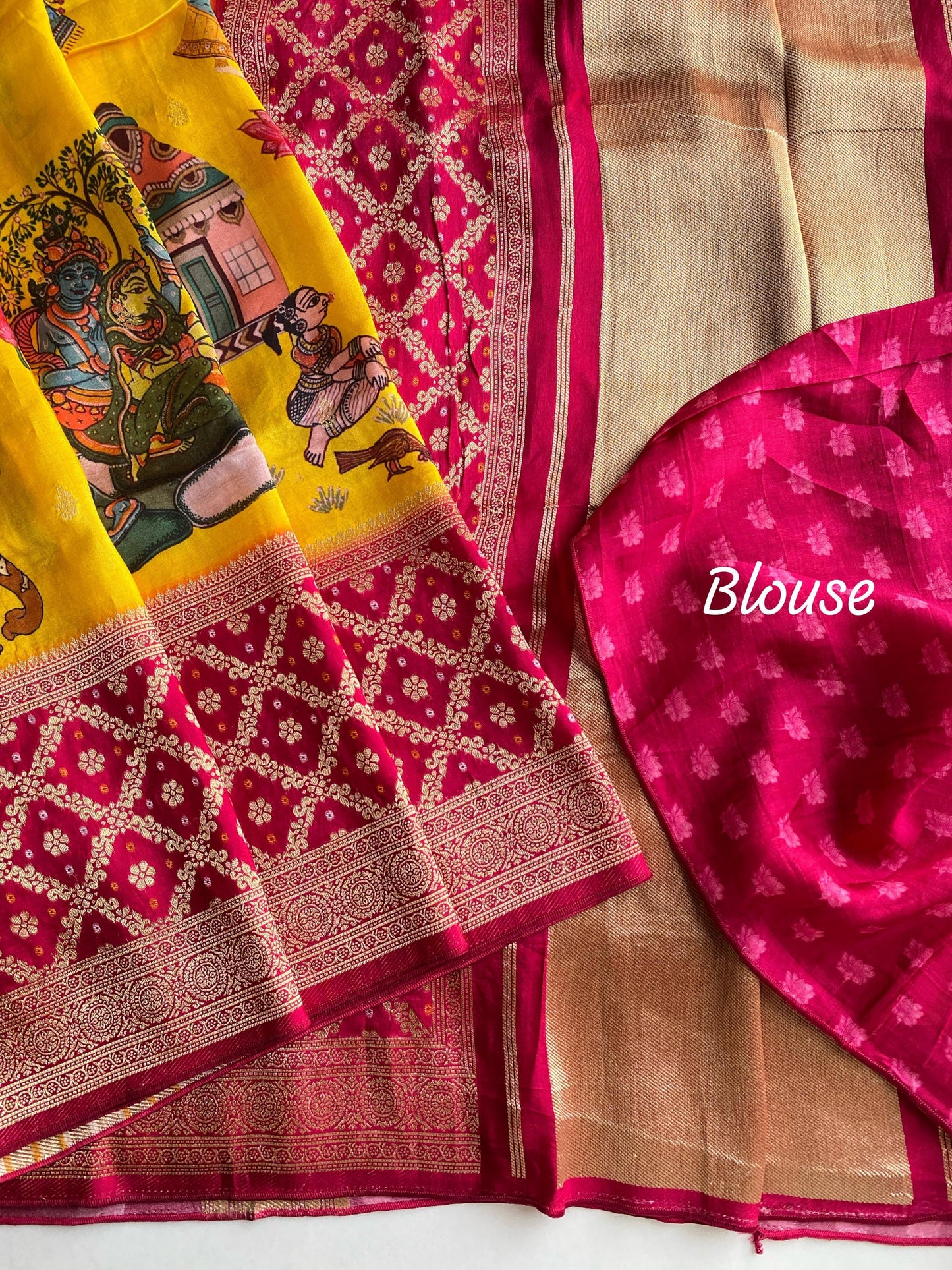 Georgette Kalamkari luxe saree