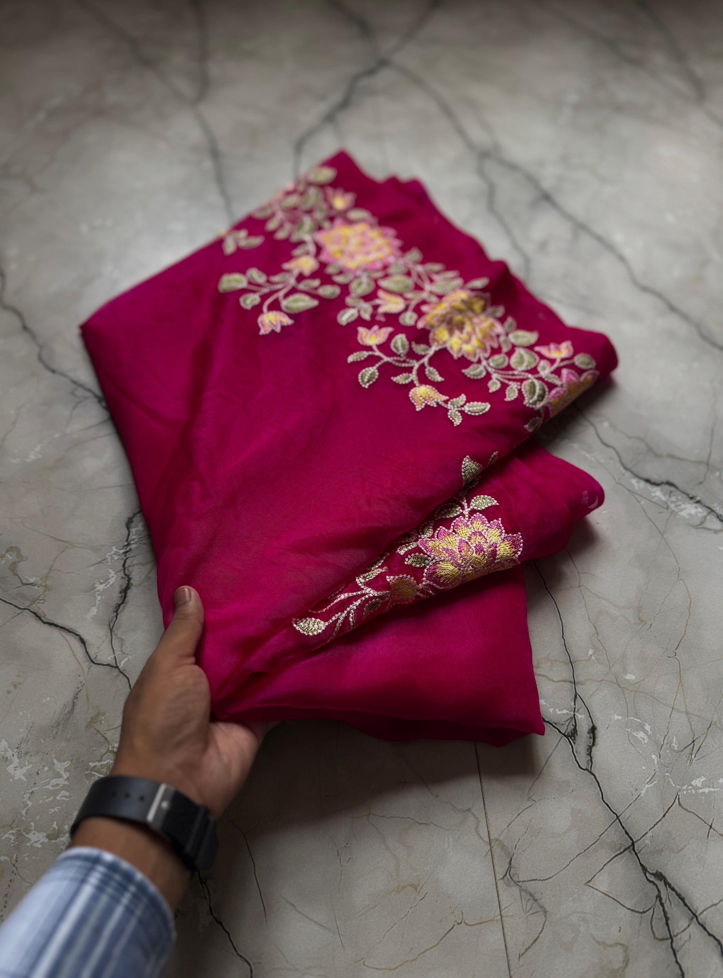 Banarasi Kora organza sarees with embroidery work
