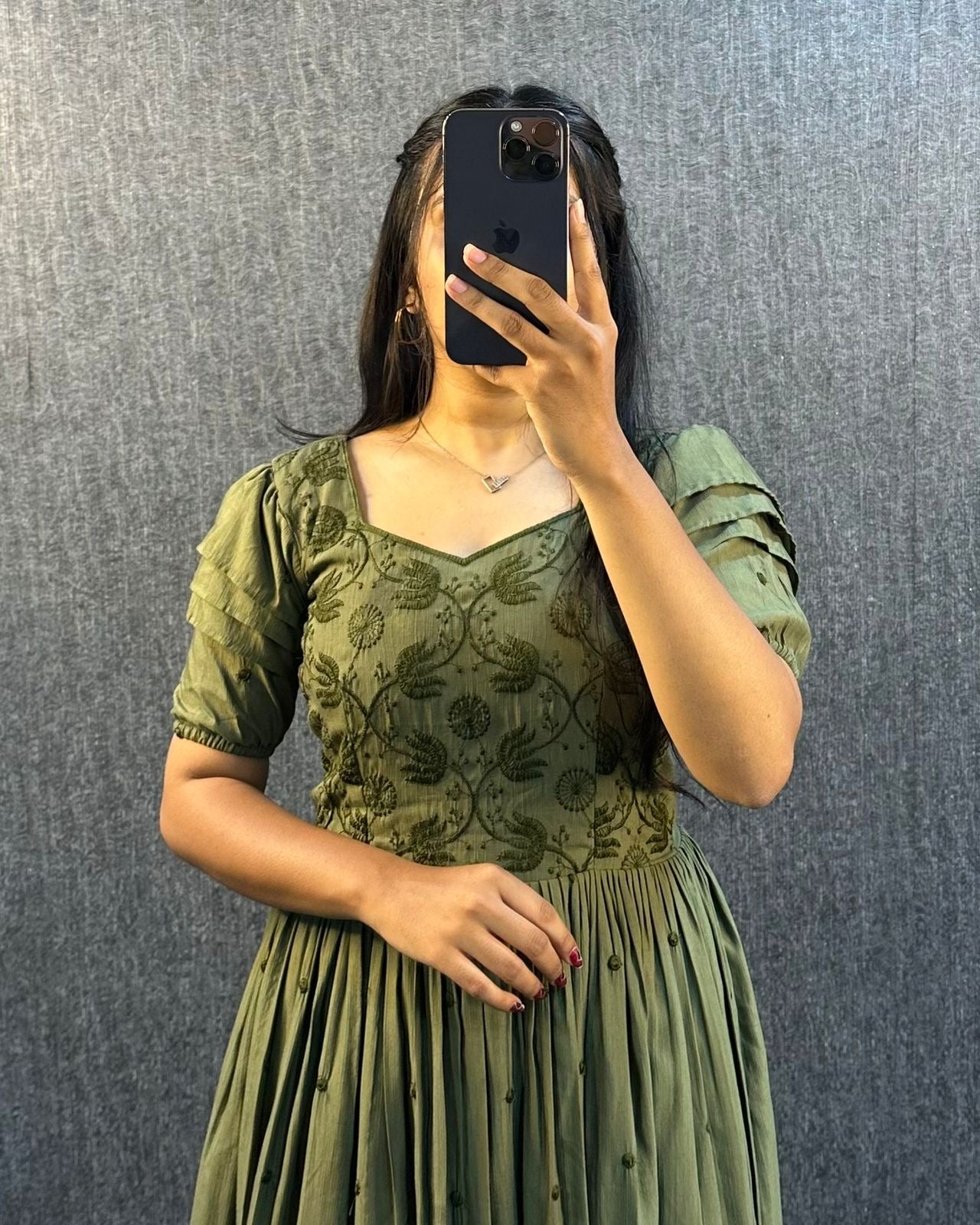 Sundari work gowns with unique style hands