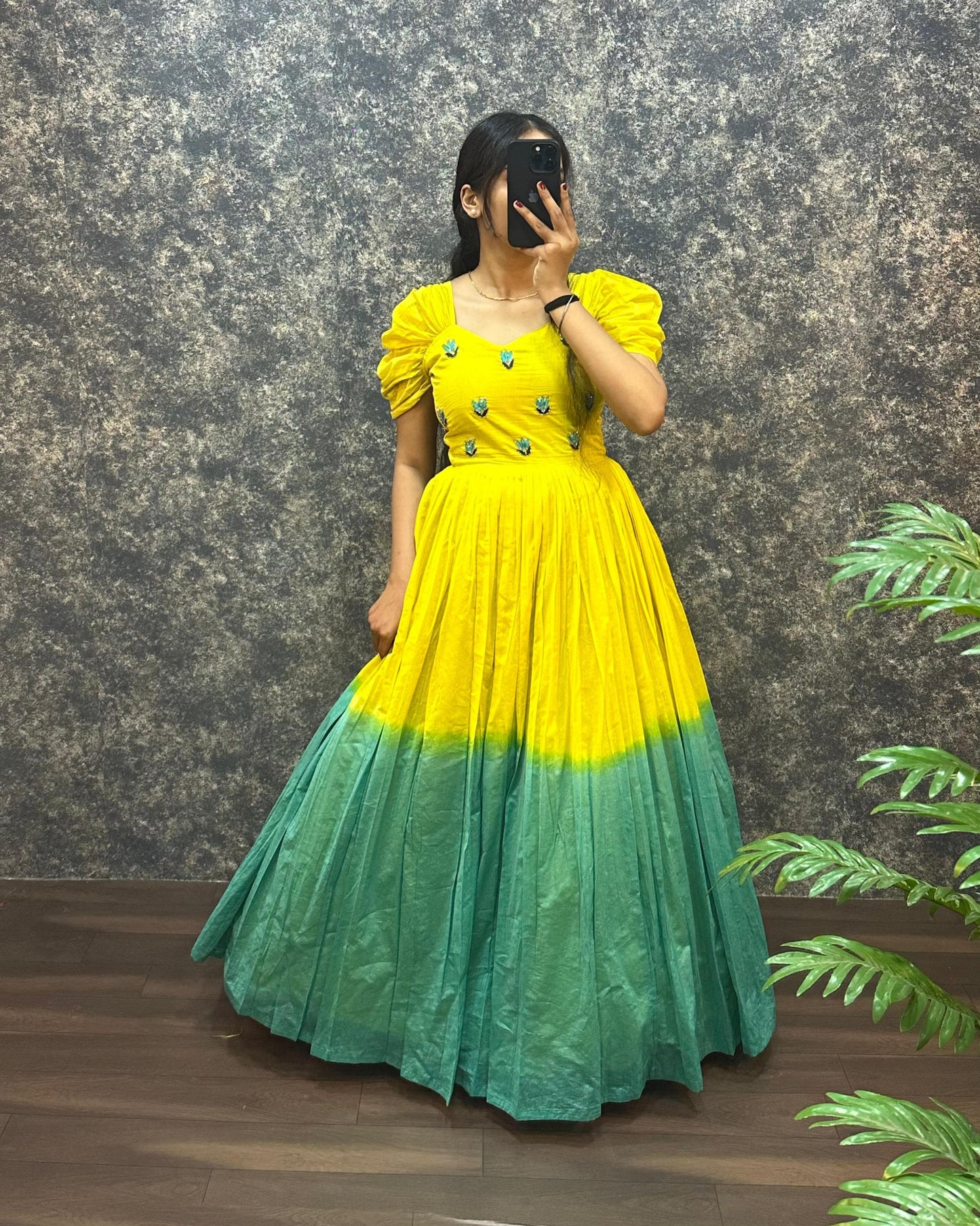 Duel shade handwork gowns