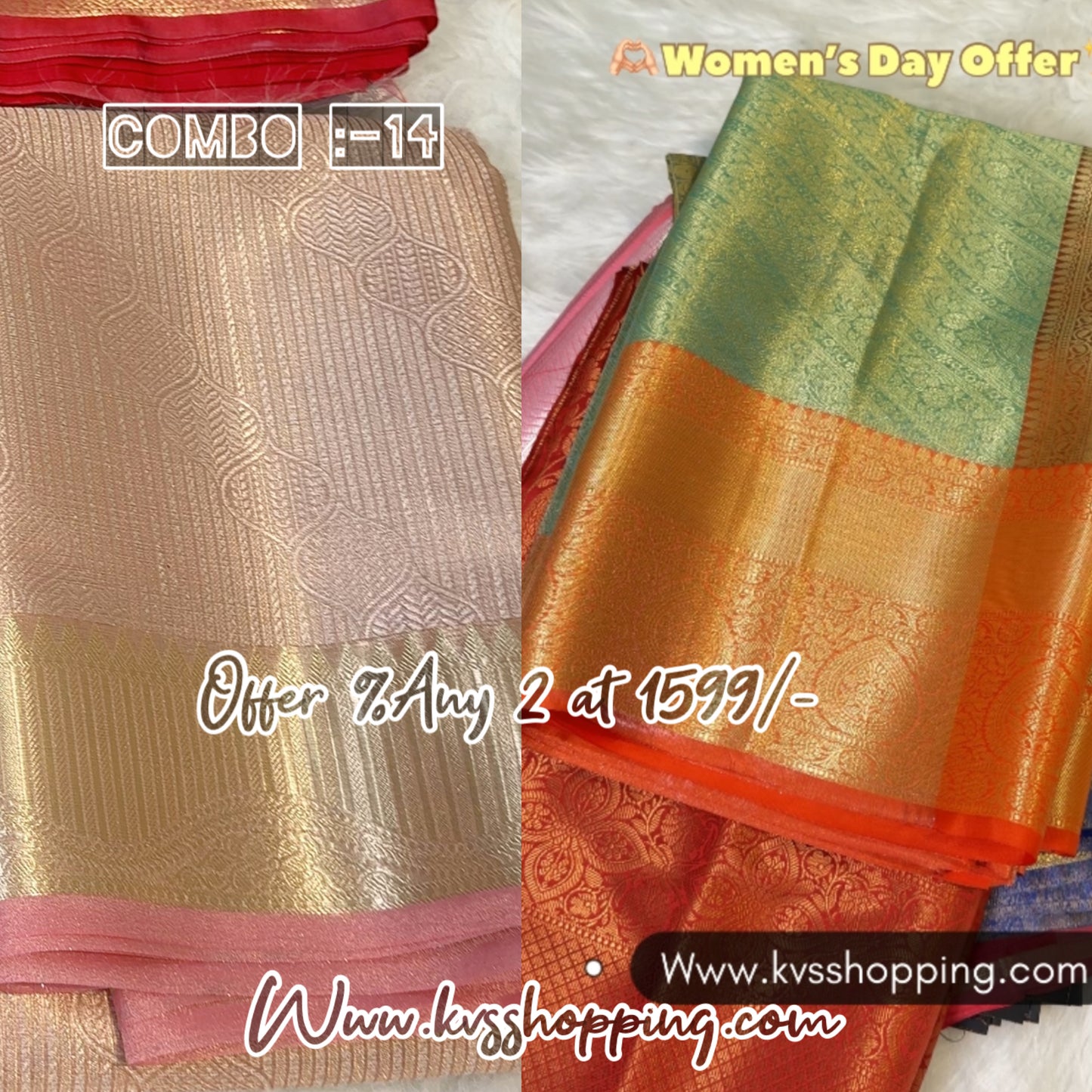 Pick any 2 Sareea at 1599/- Banarasi
