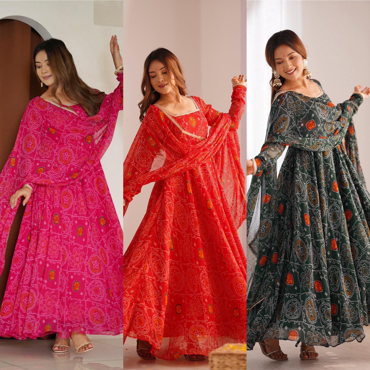 Full long frocks/ gowns chiffon