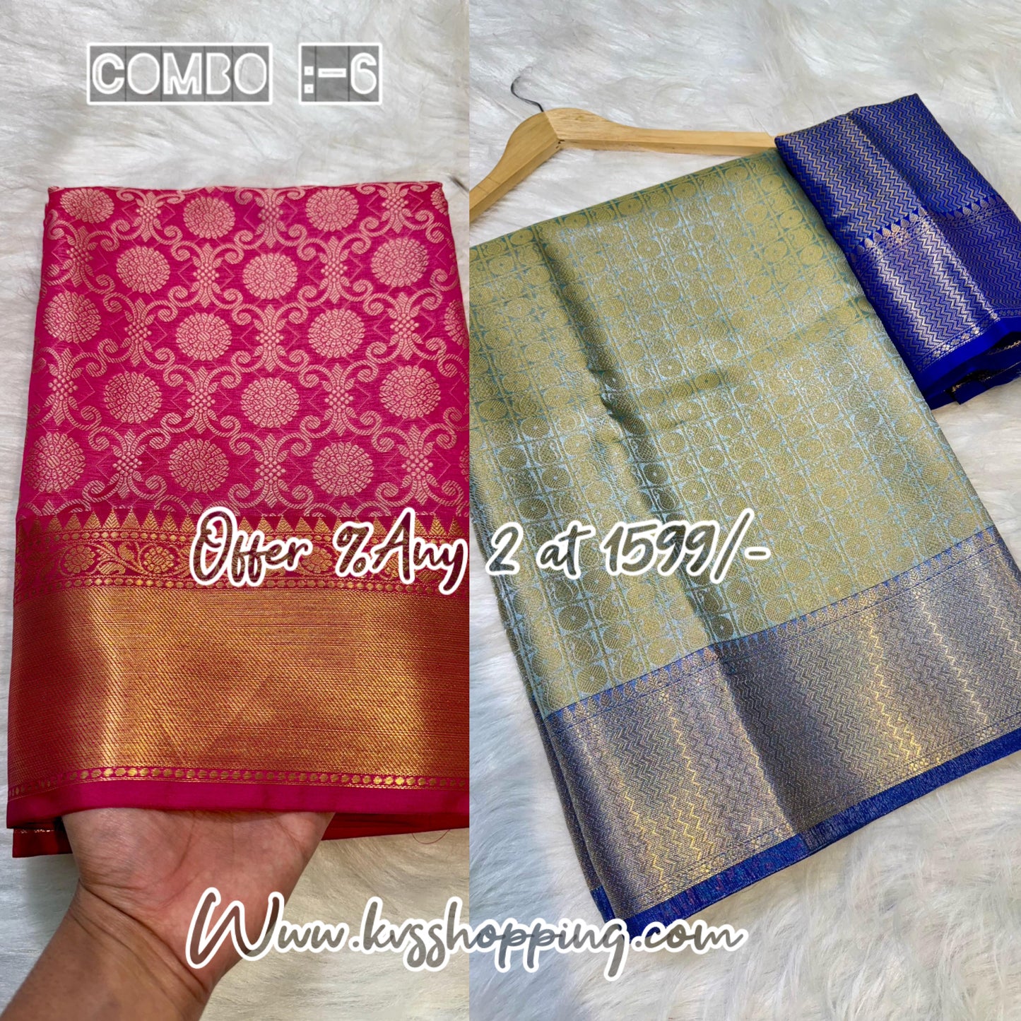 Pick any 2 Sareea at 1599/- Banarasi