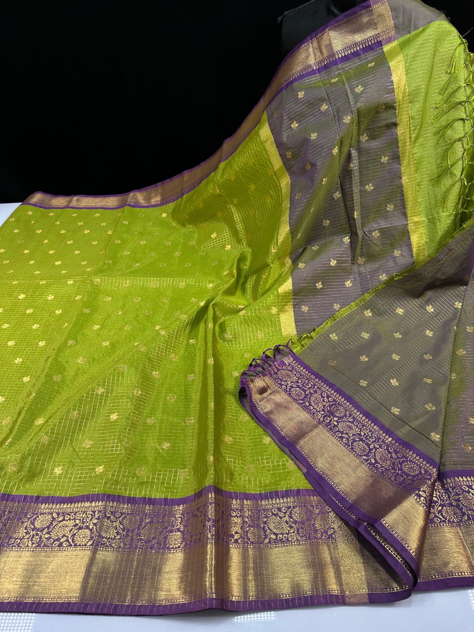 Classic Semi Gadwal Check Sarees