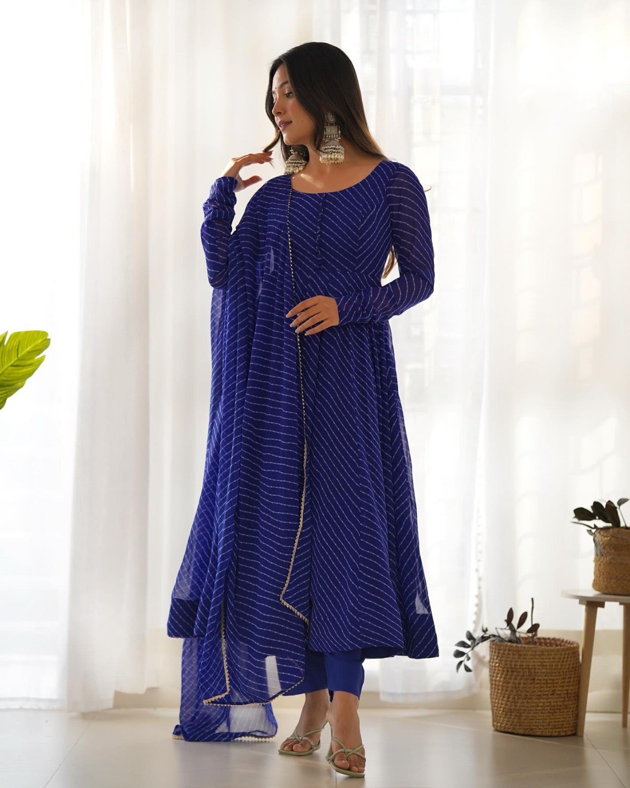 Laheriya Print Gowns fully Stitched
