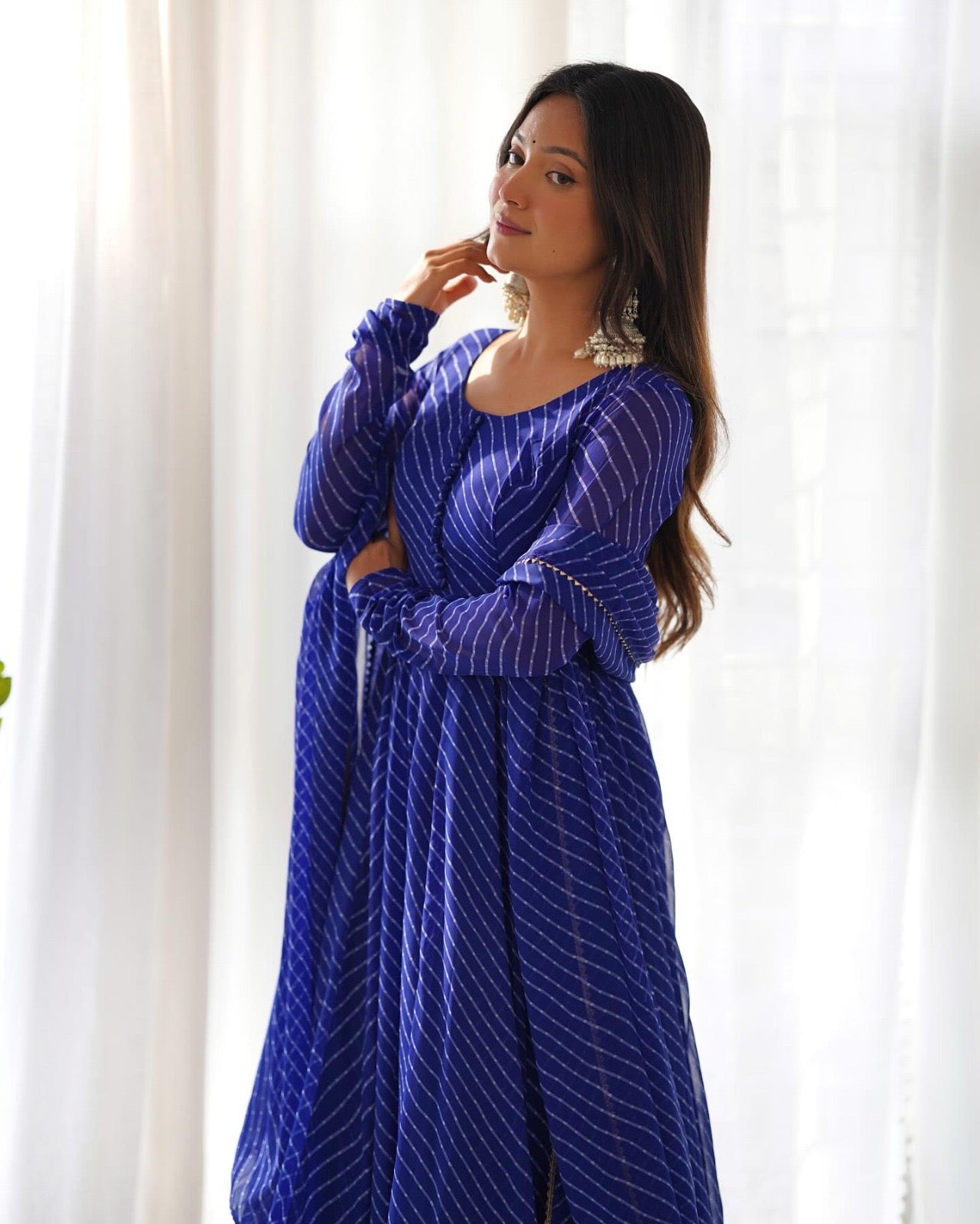 Laheriya Print Gowns fully Stitched